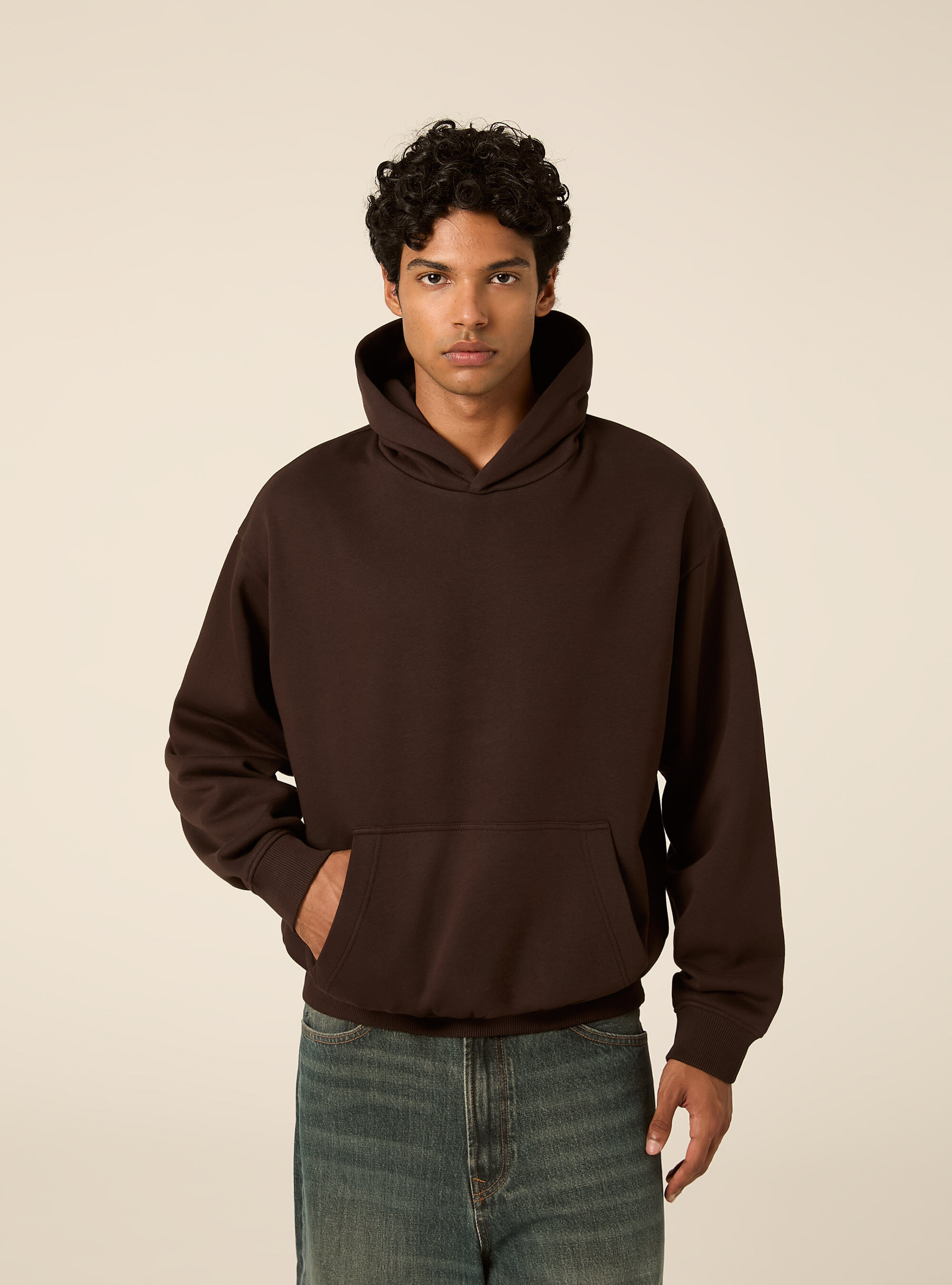 Felpa con cappuccio boxy fit
