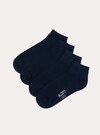 Lot de 4 paires de chaussettes unies de base, NA1 NAVY DARK