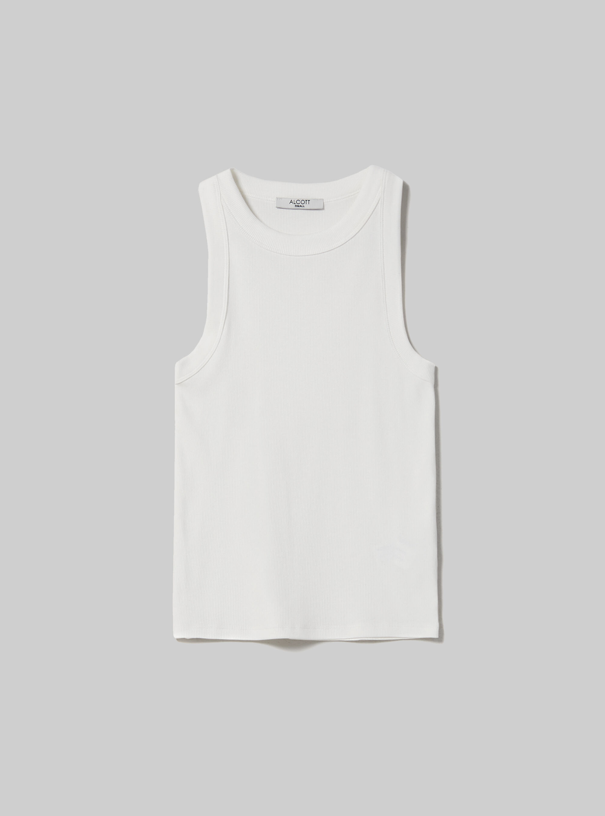 Ribbed cotton tank top