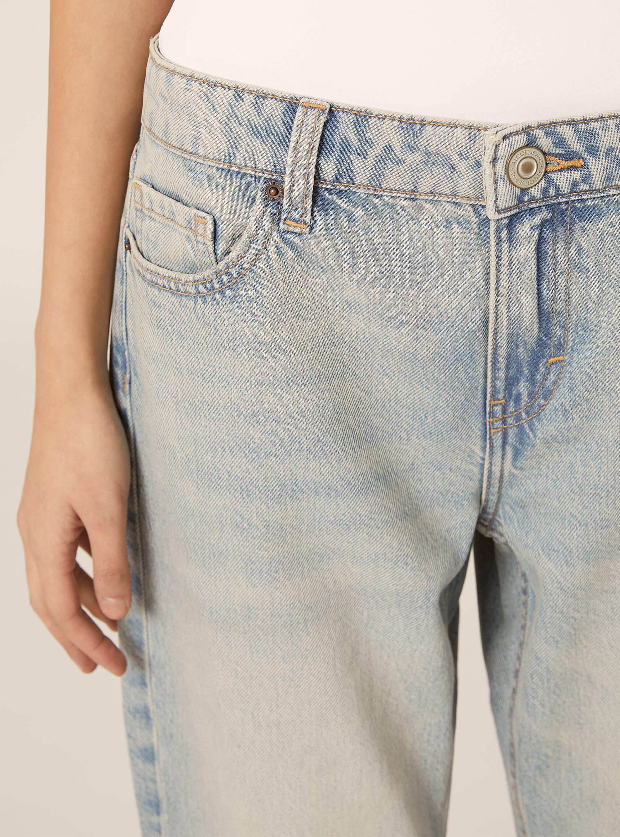 Jeans straight low waist, D006 AZURE