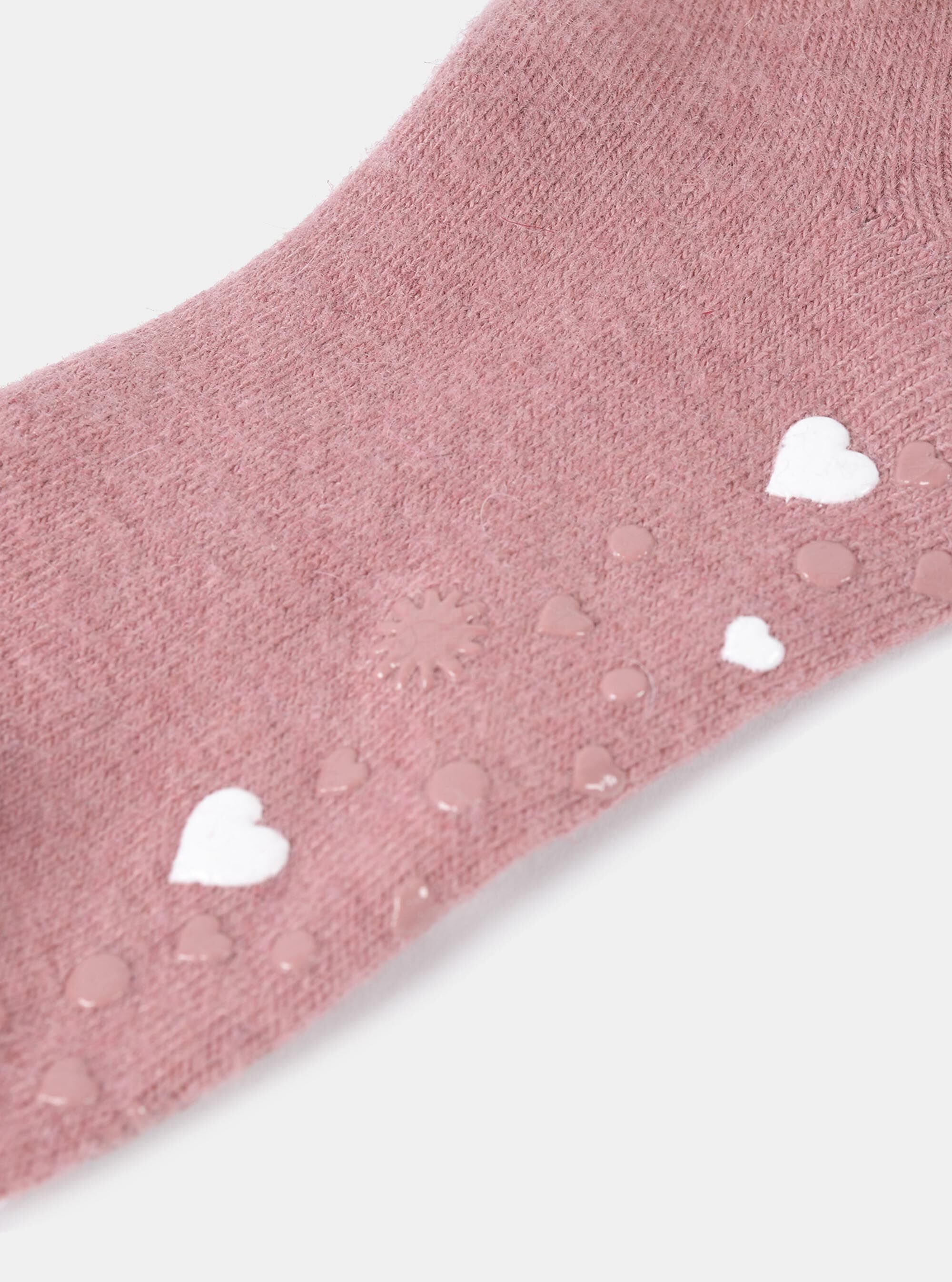 Calzini antiscivolo con pom pom, C051 PINK