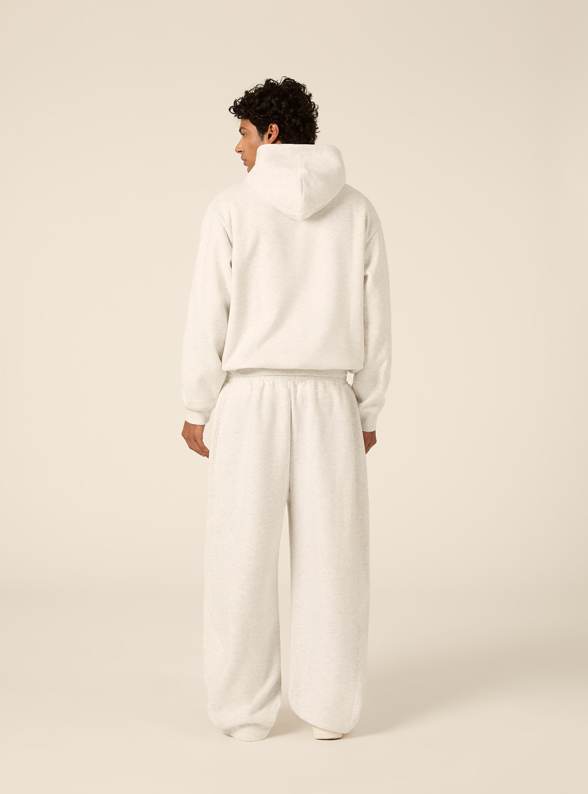 Pantalone in felpa barrel fit, MGY3 GREY MEL LIGHT