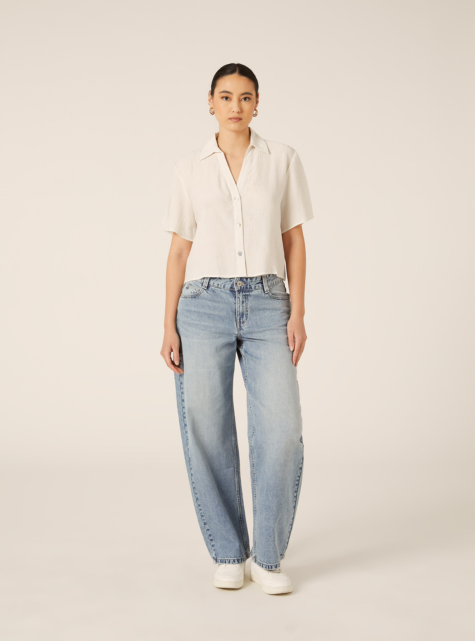 Camicia maniche corte in crepe