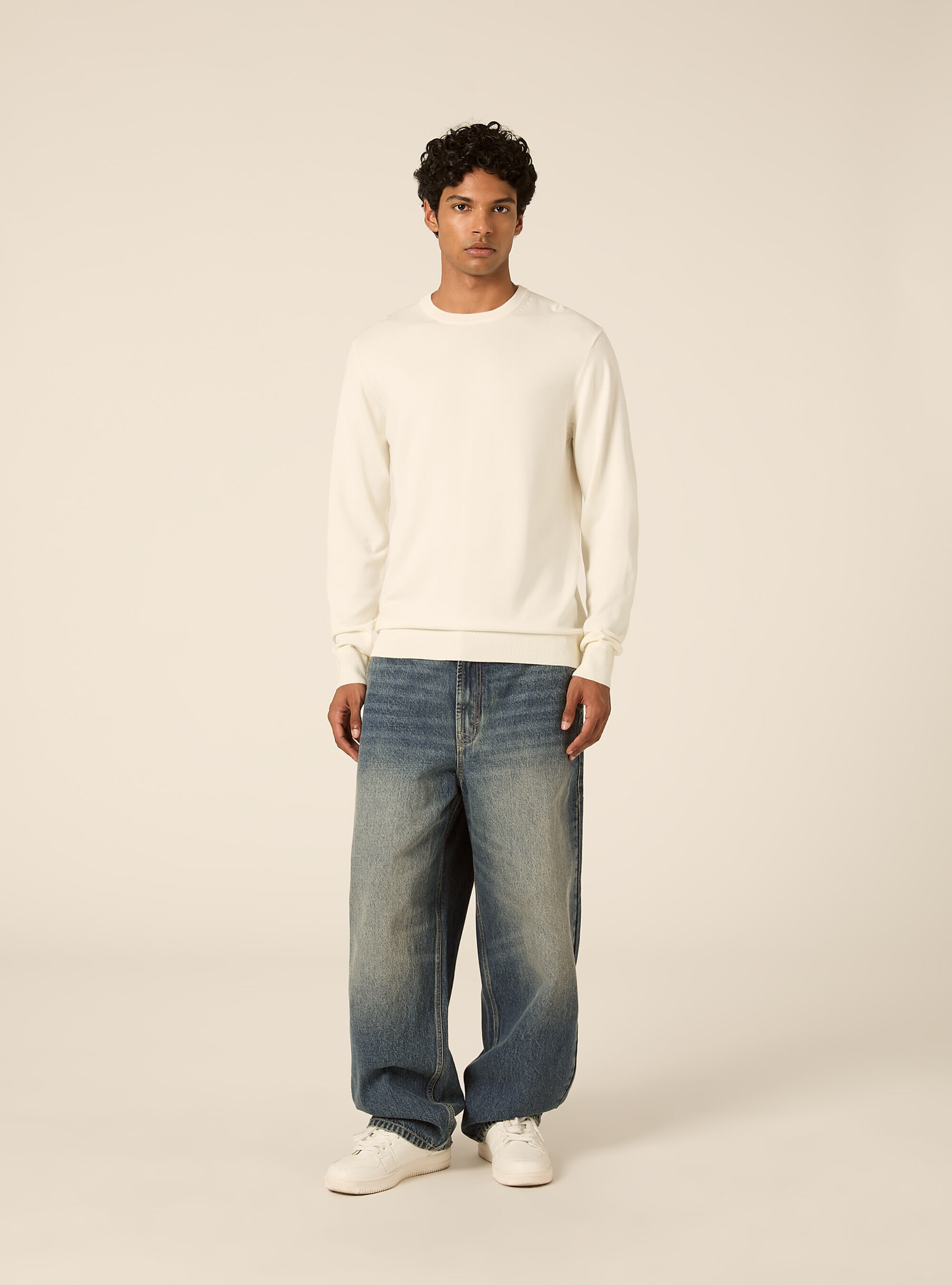 Pullover girocollo in viscosa