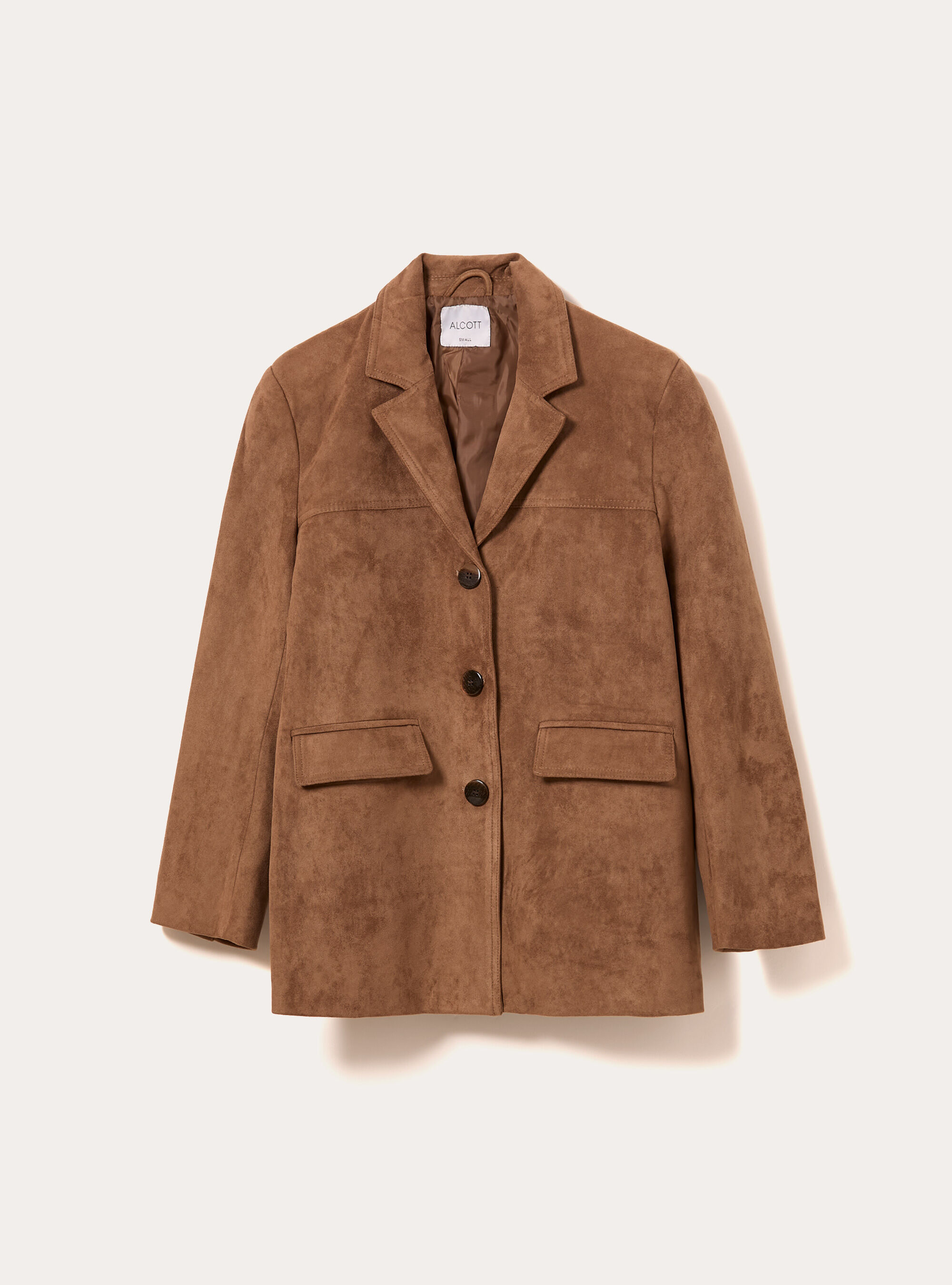 Chaqueta de ante con botones, TB2 TOBACCO MEDIUM