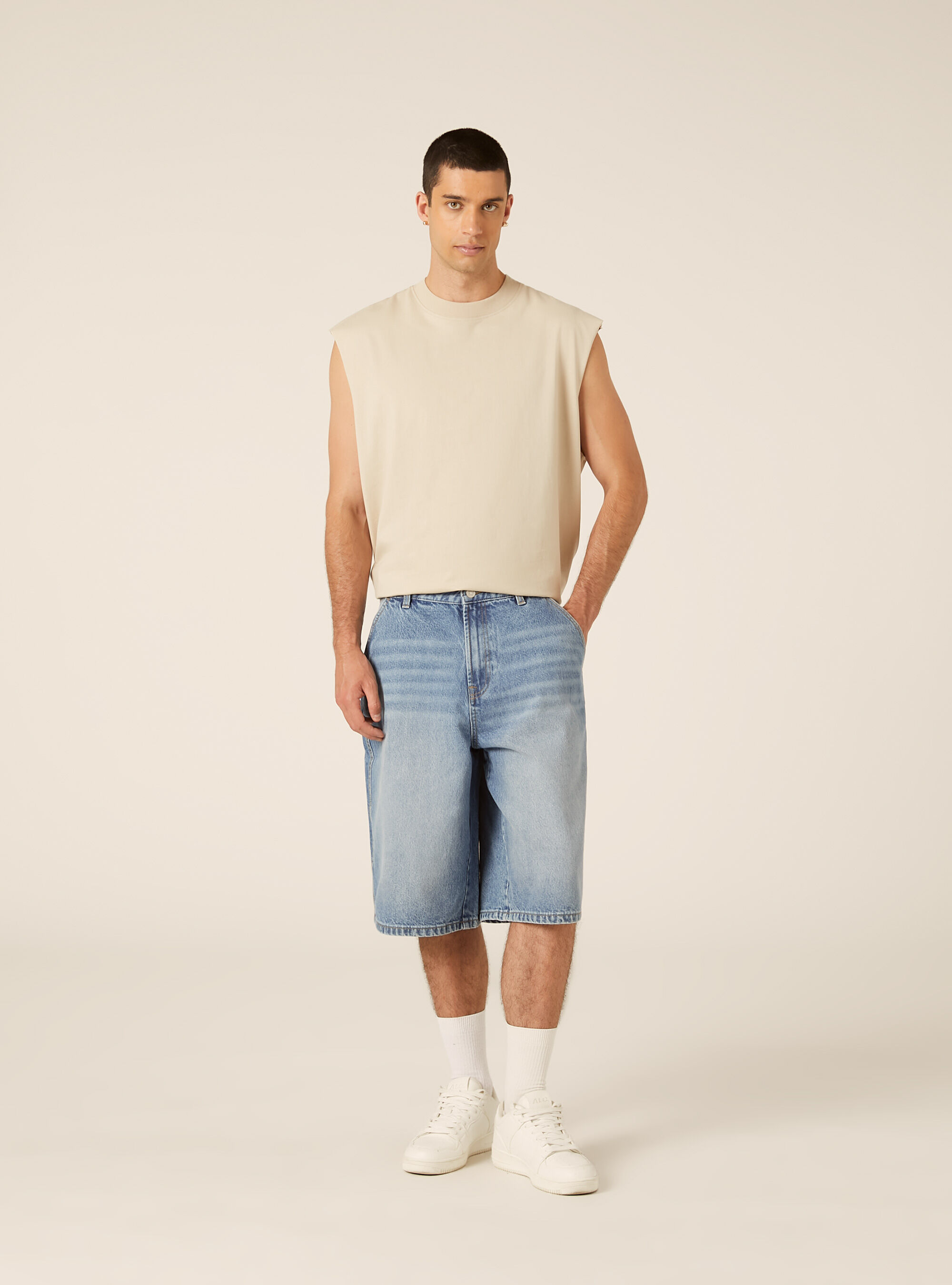 Bermuda in denim skater
