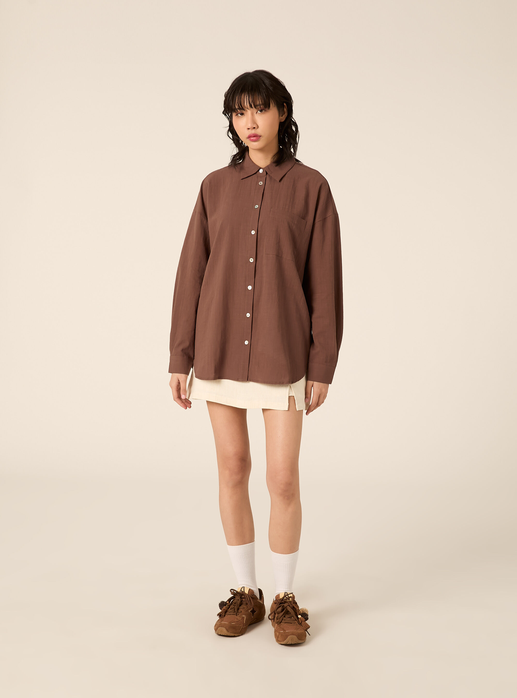 Camicia oversize con tasca