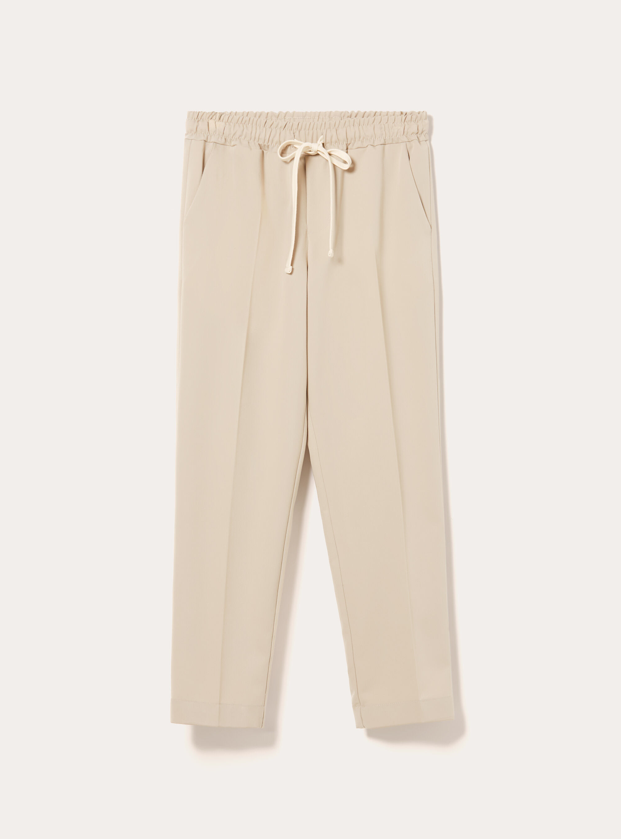 Pantaloni con elastico in vita, BG2 BEIGE MEDIUM