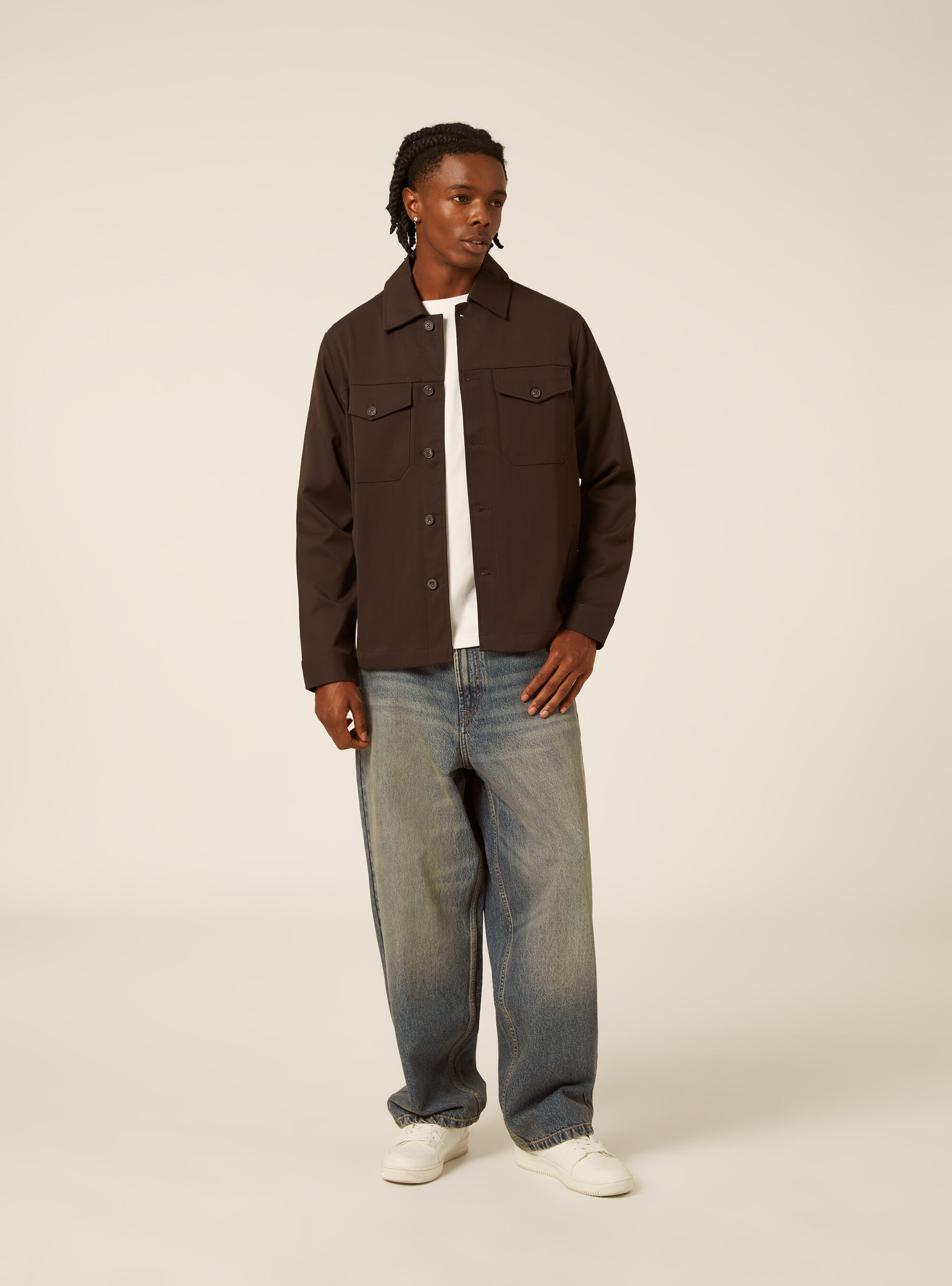 Camicia twill poly viscosa