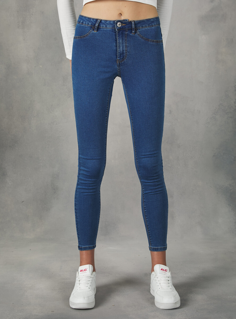 Womens Skinny Jeans High-waisted Super Skinny Jeans In Stretch Denim Alcott