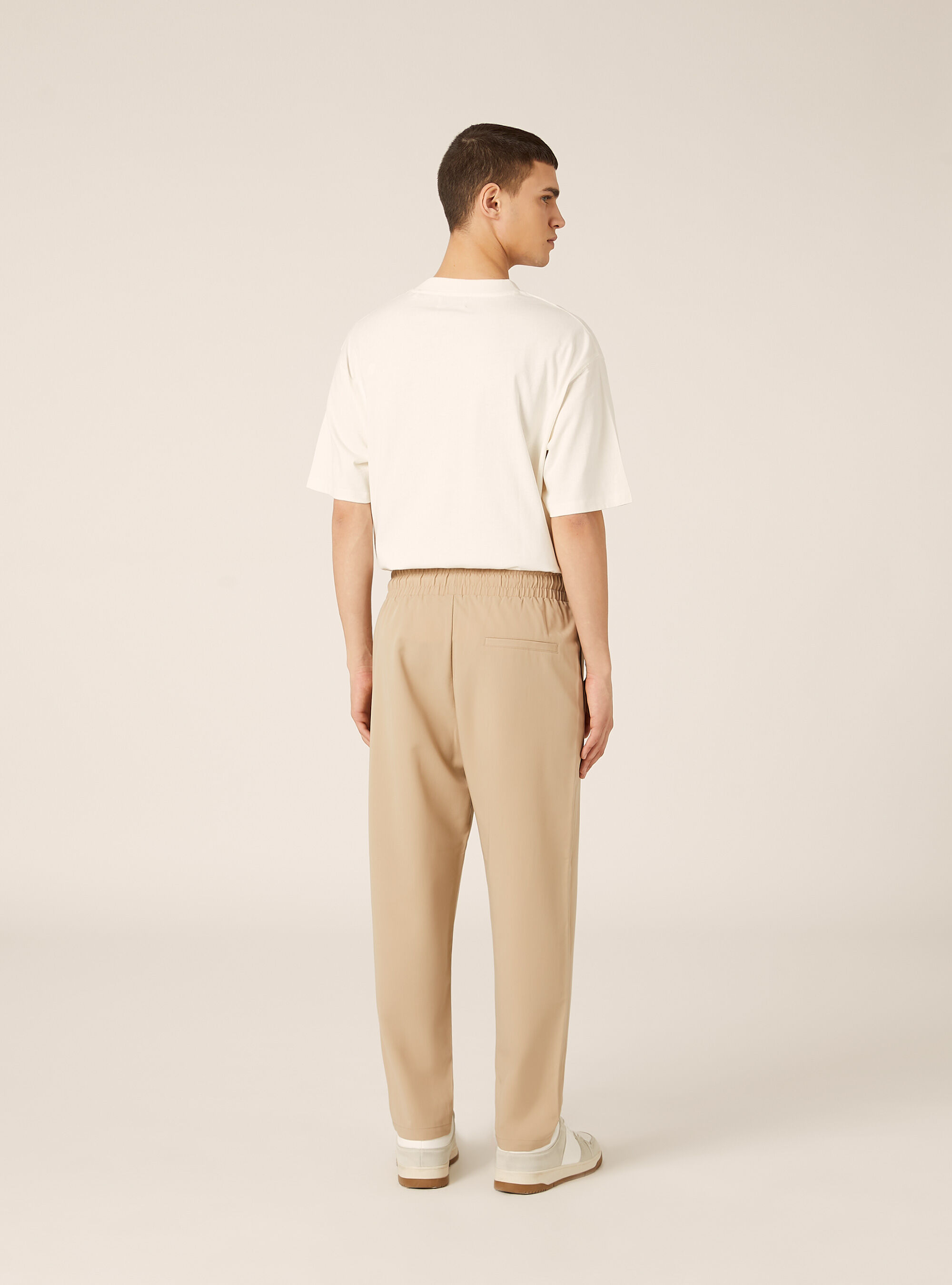 Pantaloni jogger carrot fit, BG2 BEIGE MEDIUM