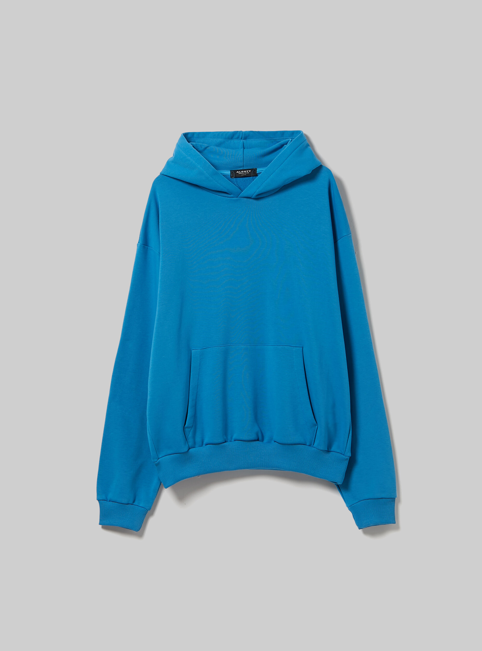Felpa boxy fit con cappuccio, AZ1 AZURE DARK