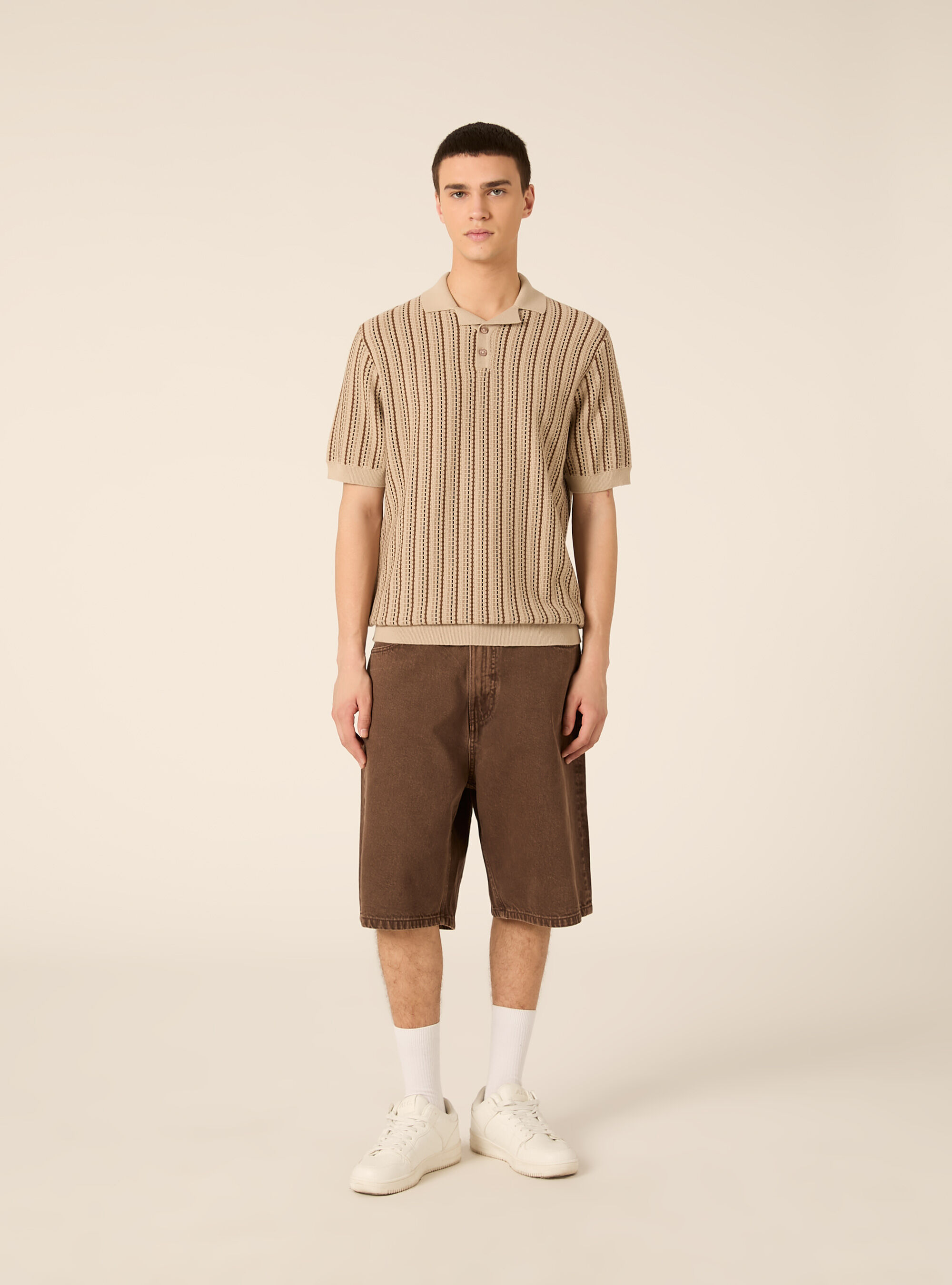 Polo in maglia  rigata