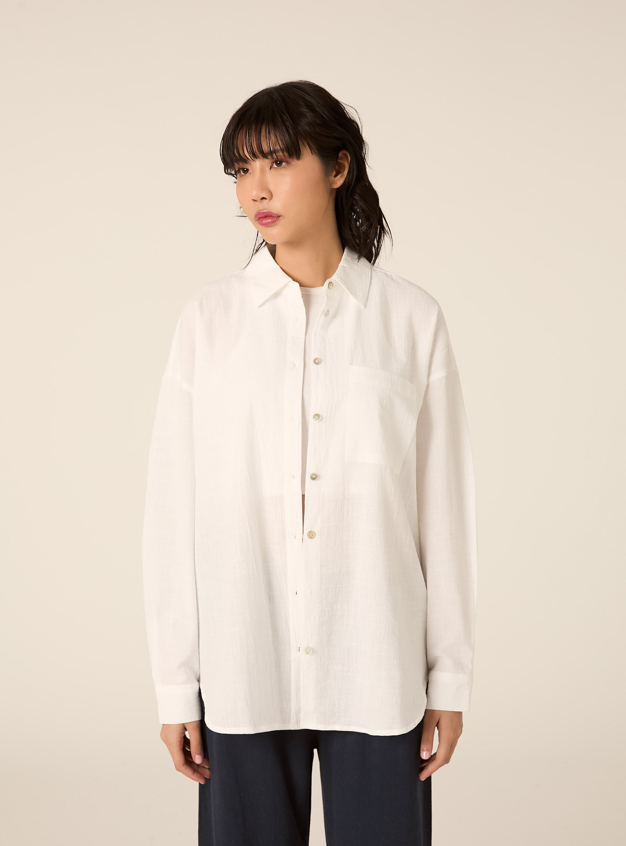 Camicia oversize con tasca