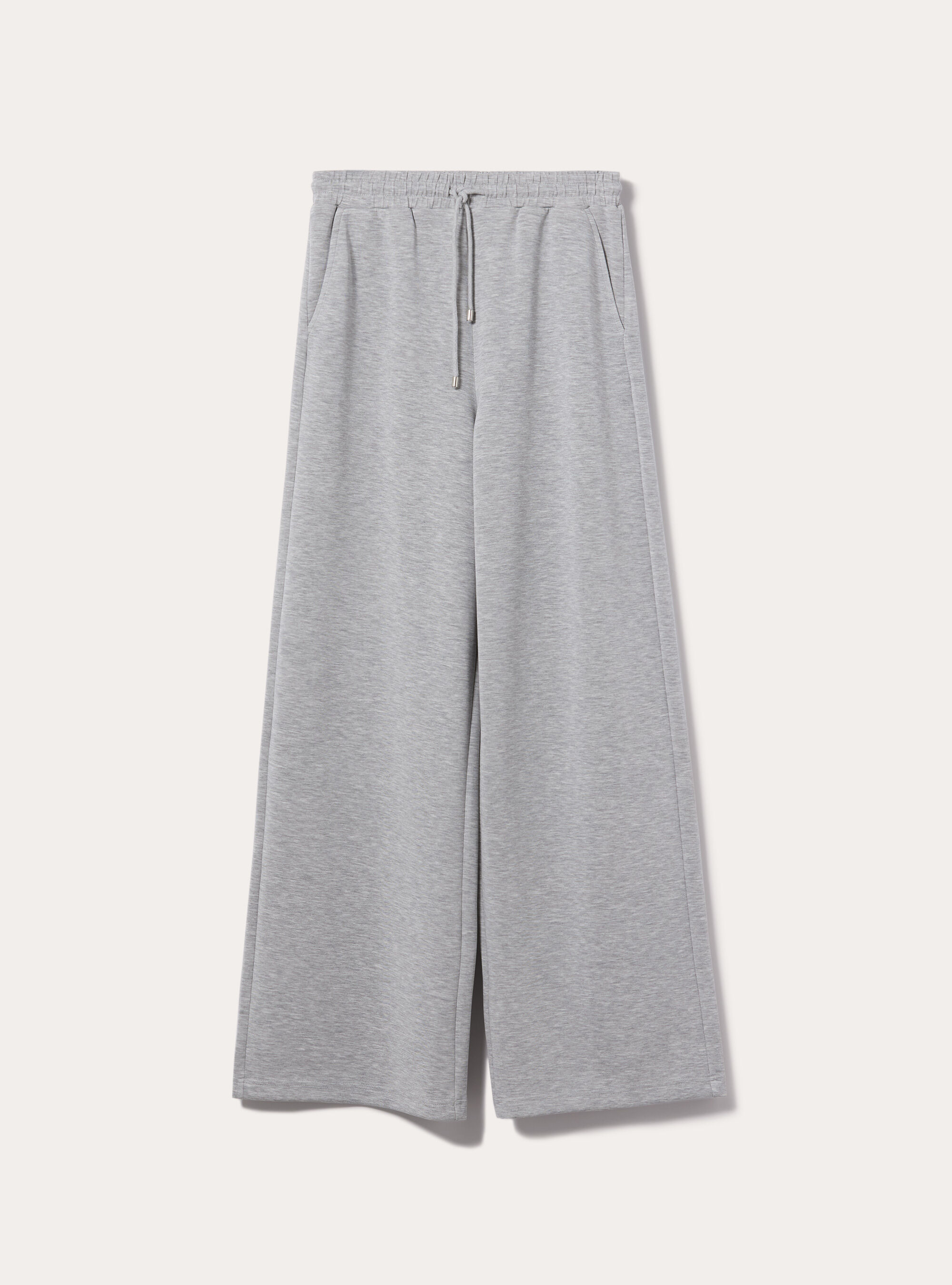 Jogginghose mit weitem Bein und weichem Griff, MGY3 GREY MEL LIGHT