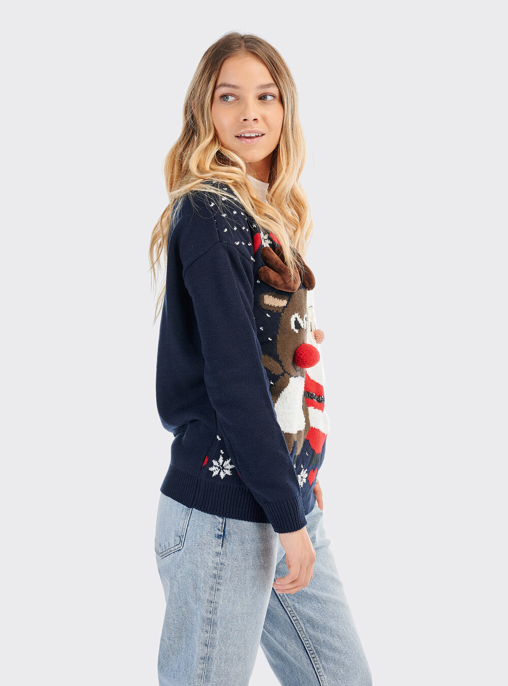Renna Maglie Di Natale Alcott Pullover Natalizio Con Babbo Natale