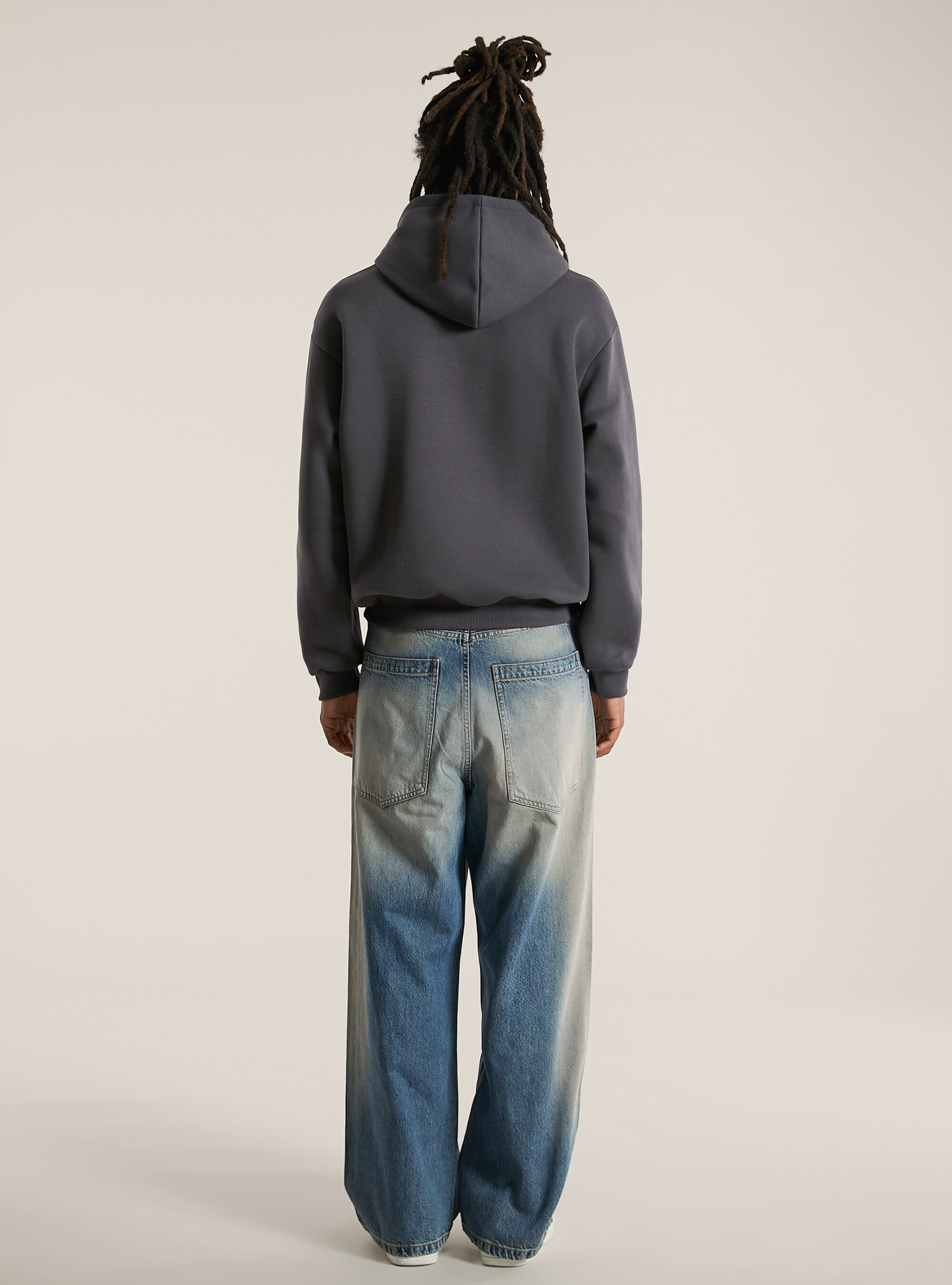 Sudadera con capucha Boxy Fit, GY1 GREY DARK