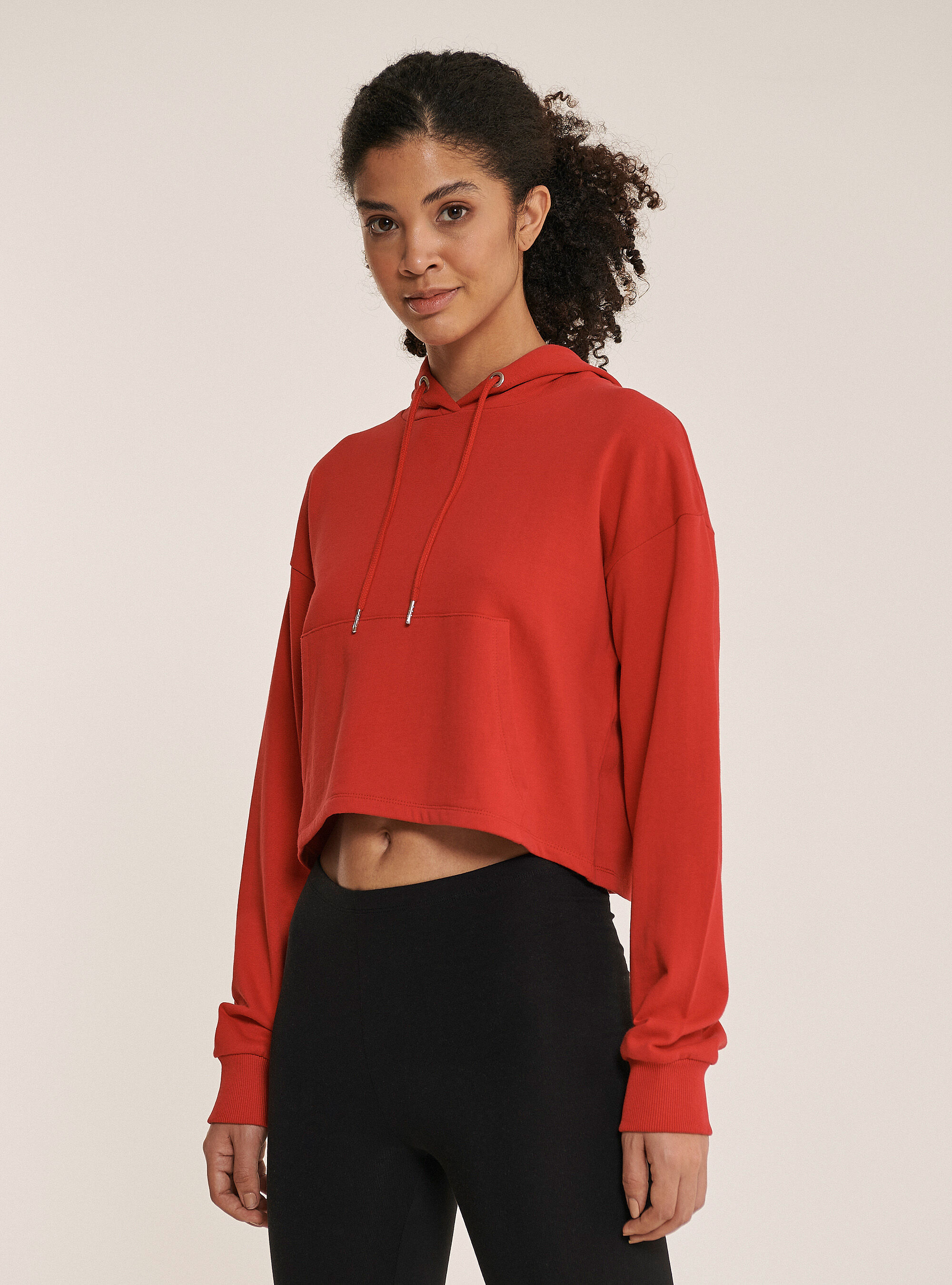 Cropped hooded best sale sweater