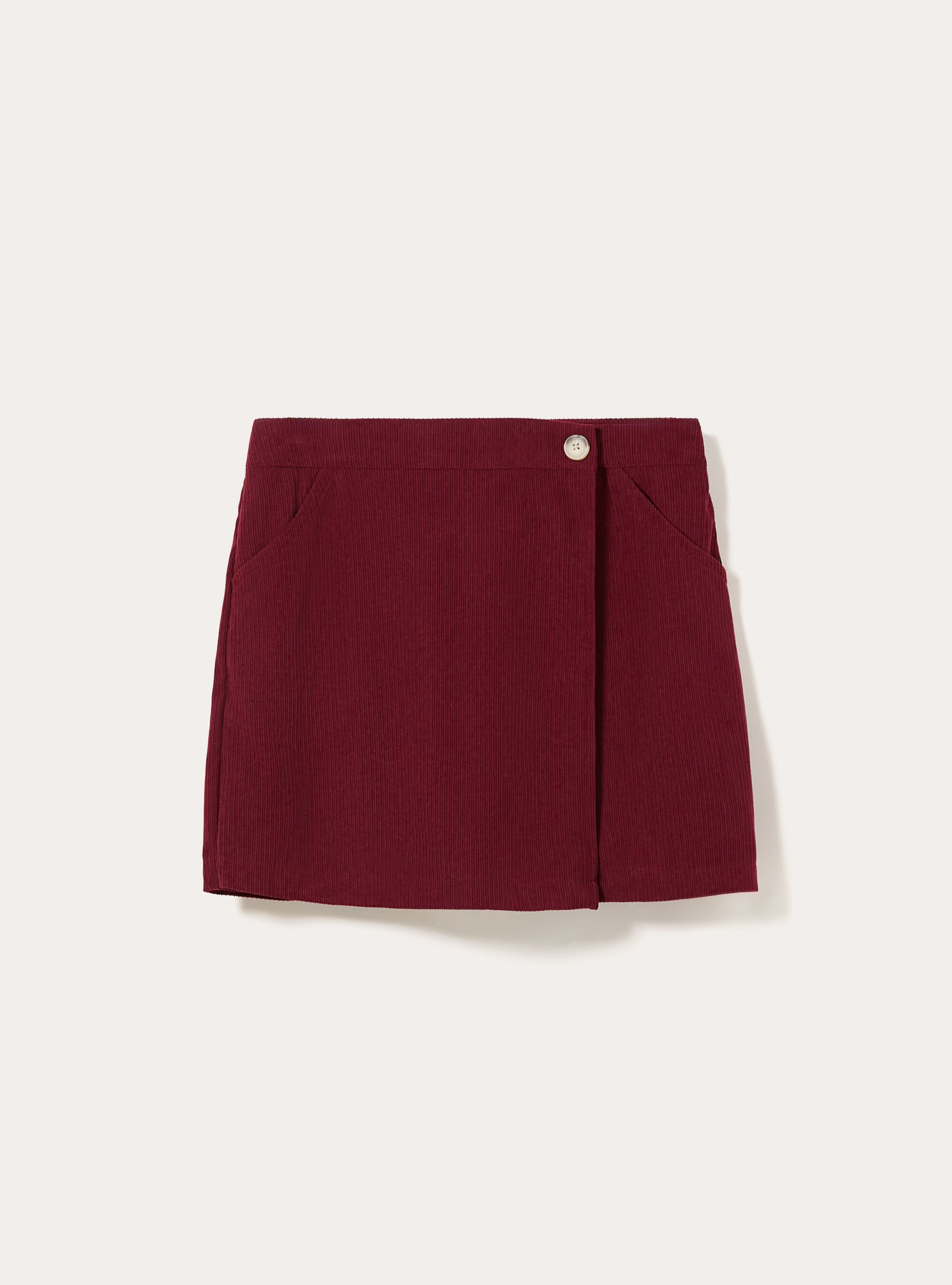 Falda pantal&oacute;n de terciopelo acanalado, BO2 BORDEAUX MEDIUM