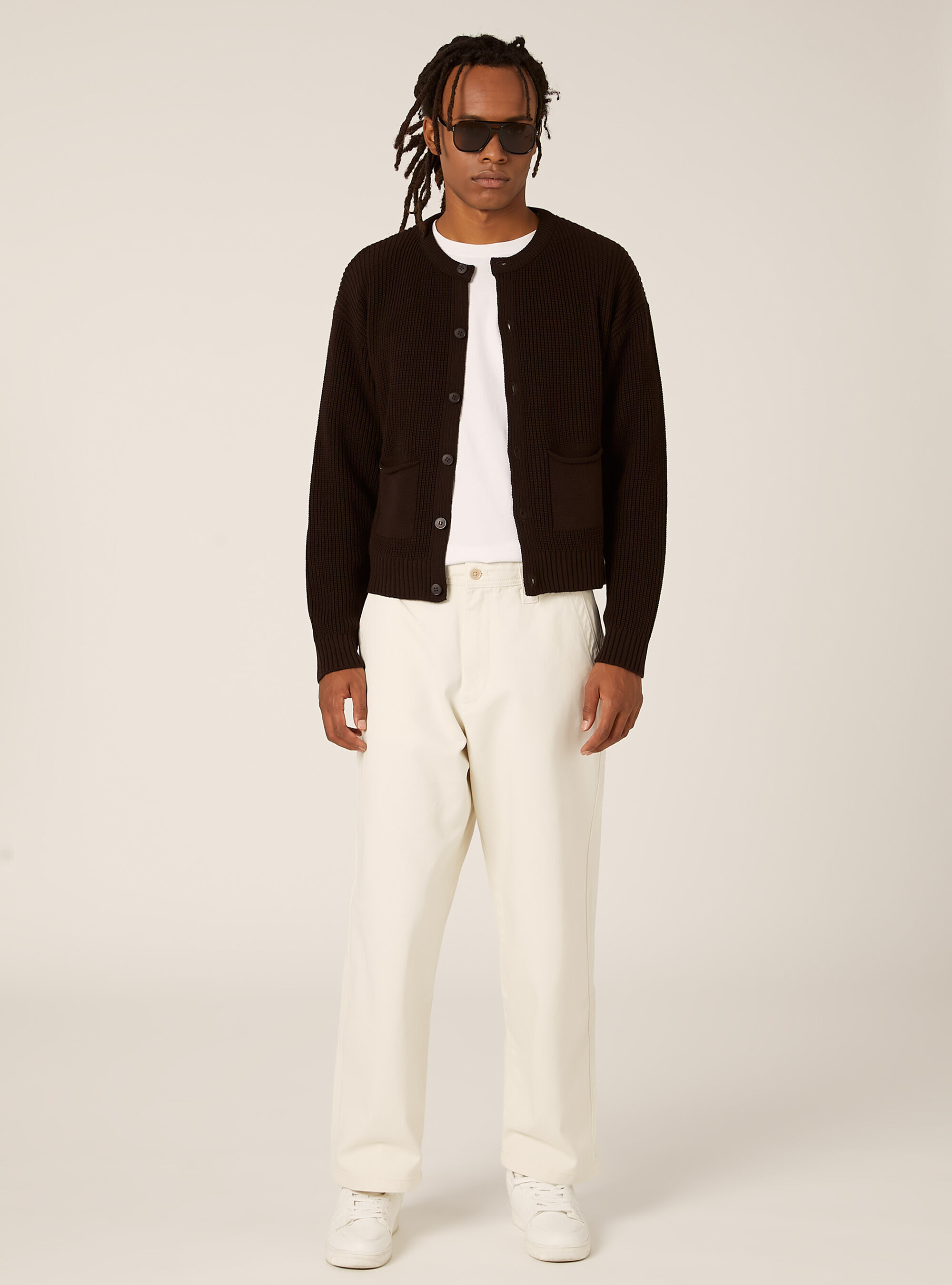 Strickjacke in Boxy-Fit