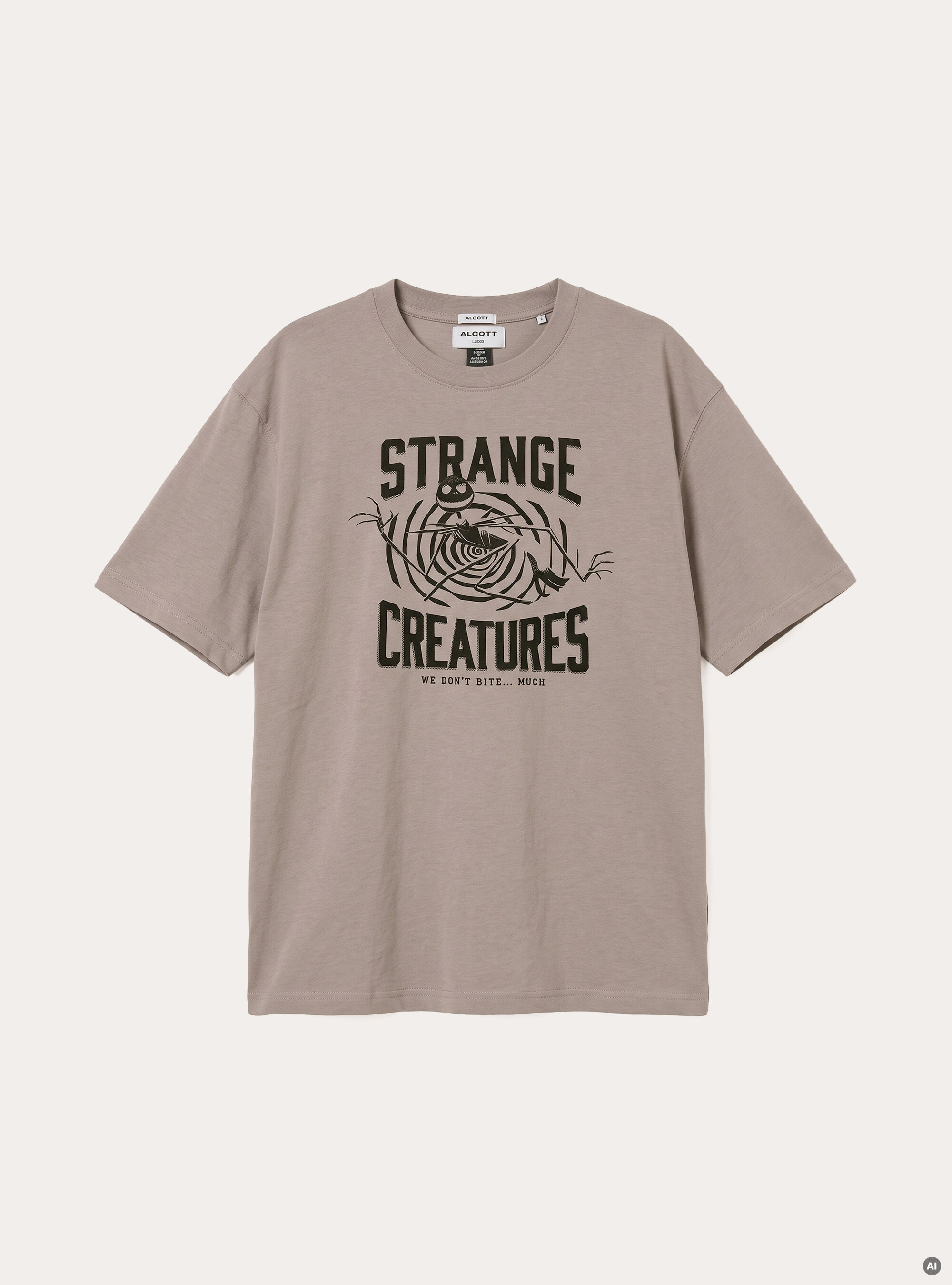 Camiseta con estampado Strange Creatures Nightmare Before Christmas / Alcott, GY2 GREY MEDIUM