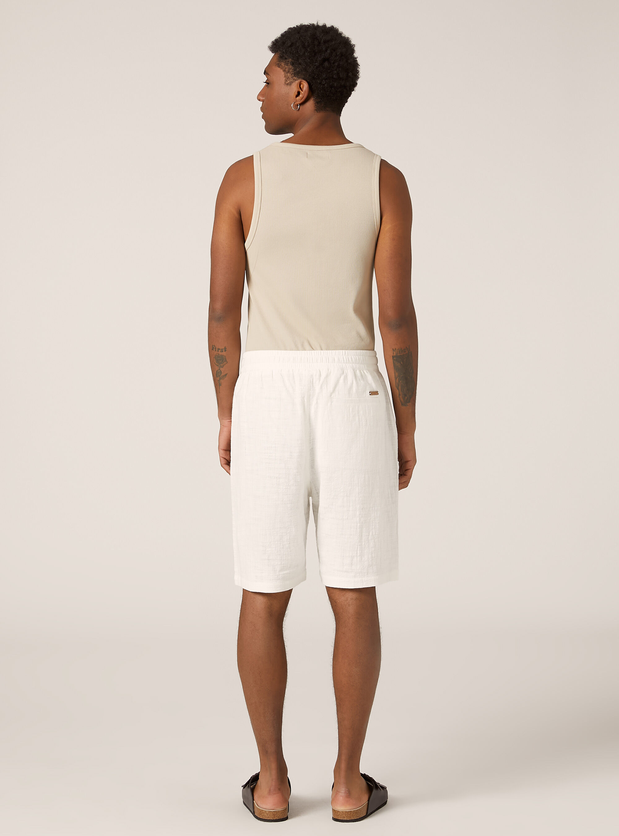 Cotton bermuda shorts with elastic waistband | Alcott