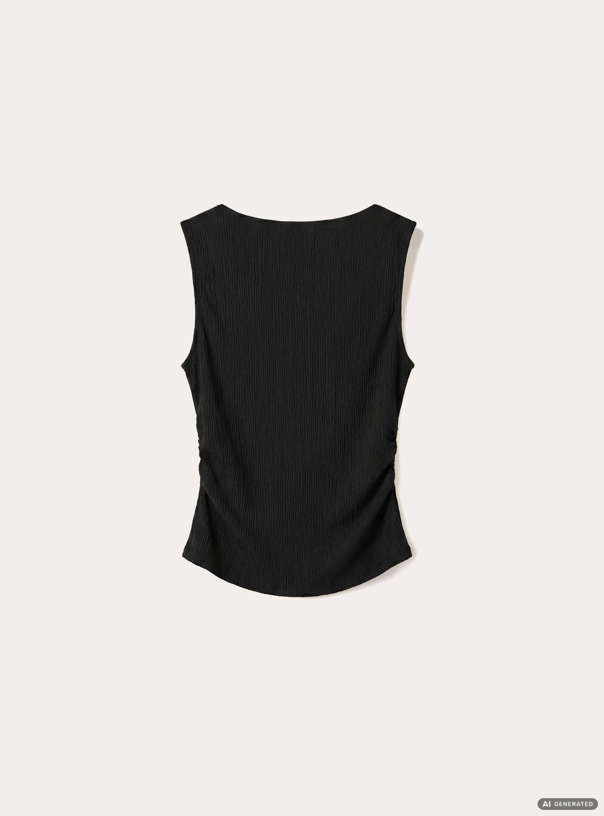 T-shirt maniche ad alette texturizzata, BK1 BLACK