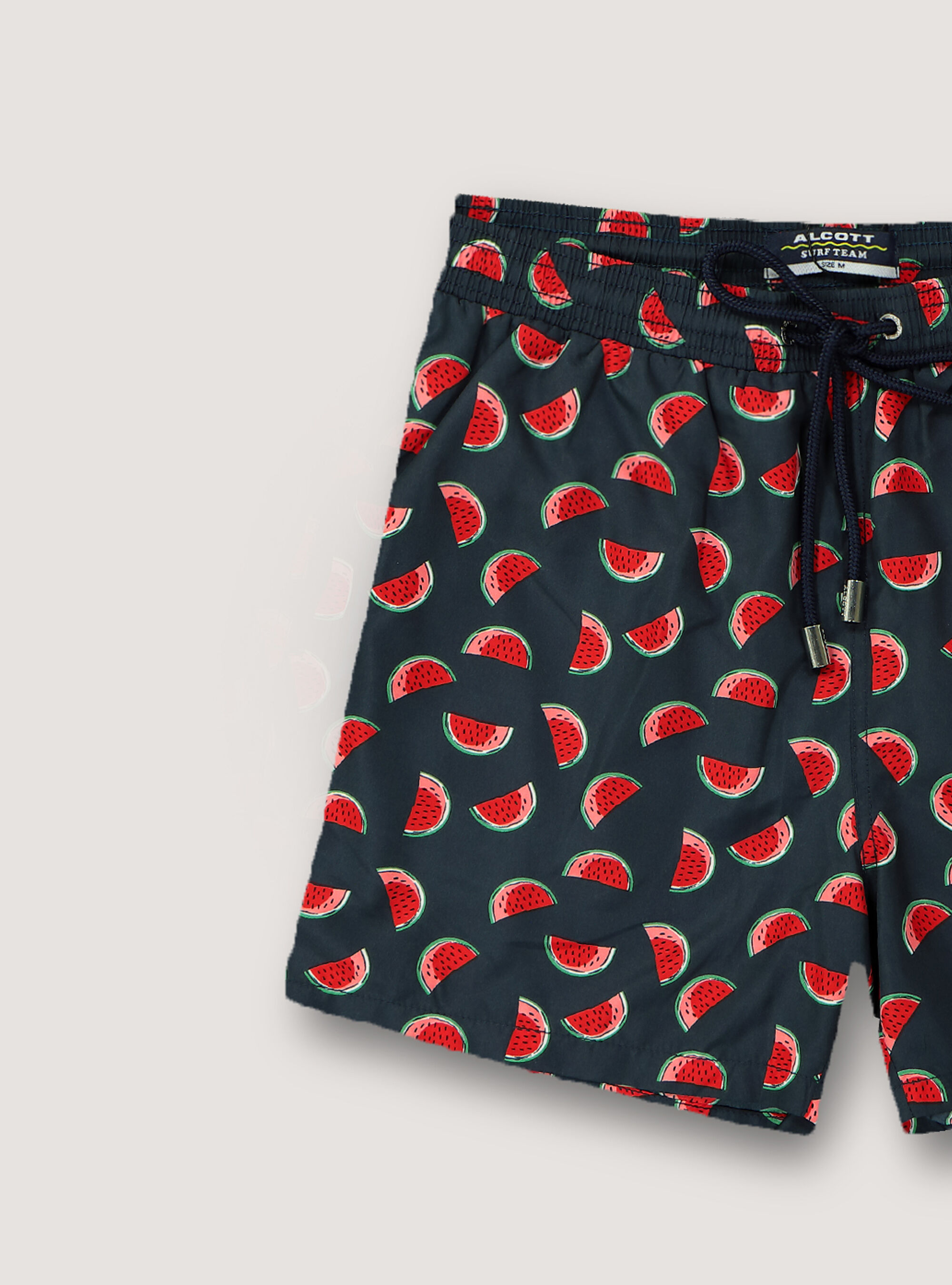 Swimming costume with fruit print, BLUE