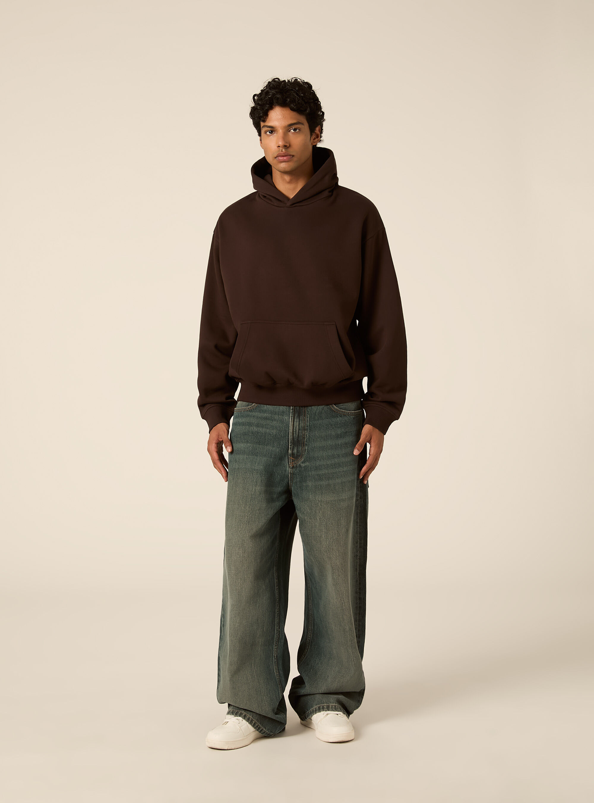 Felpa con cappuccio boxy fit
