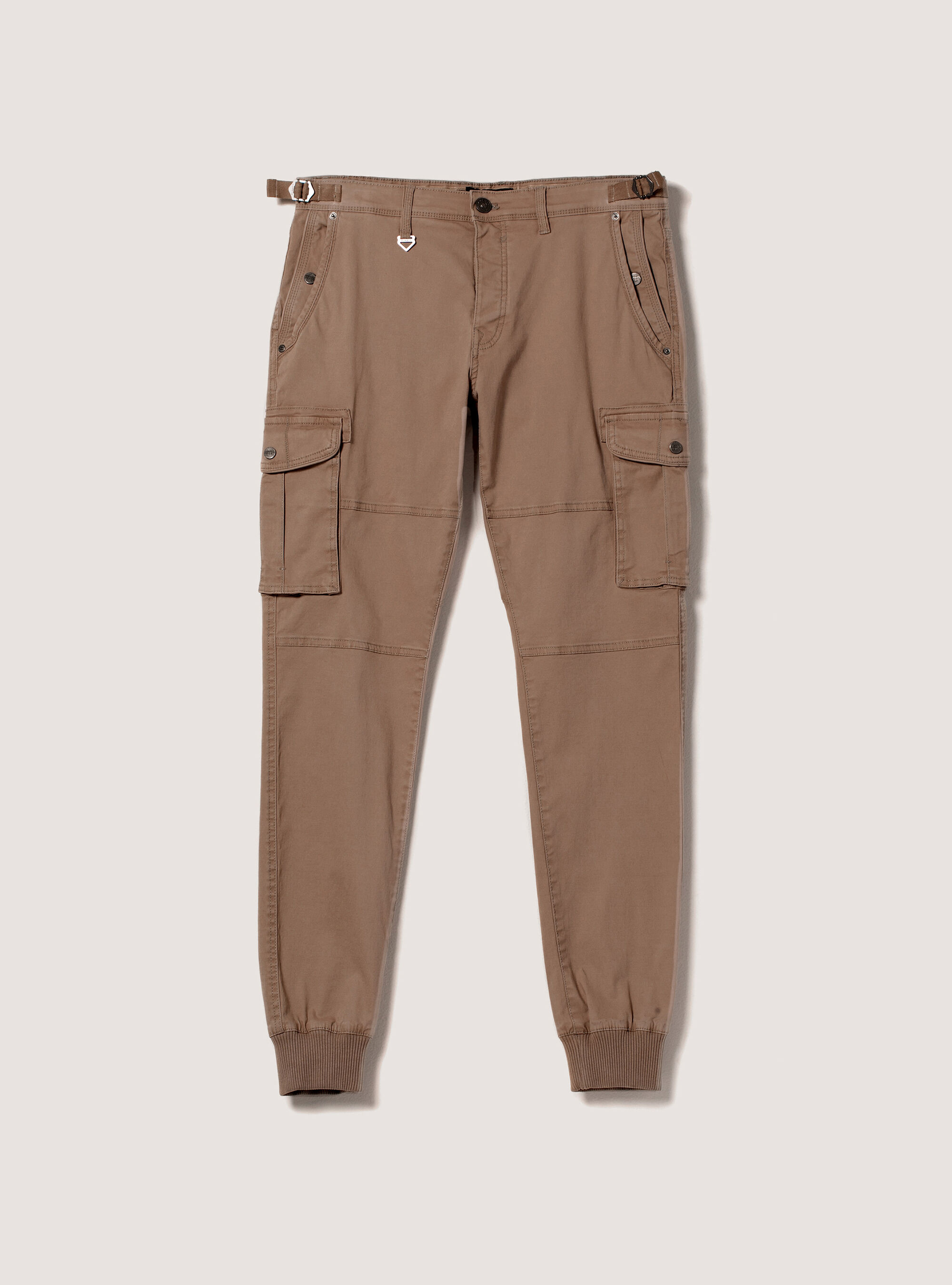 Cotton cargo trousers with elastic band