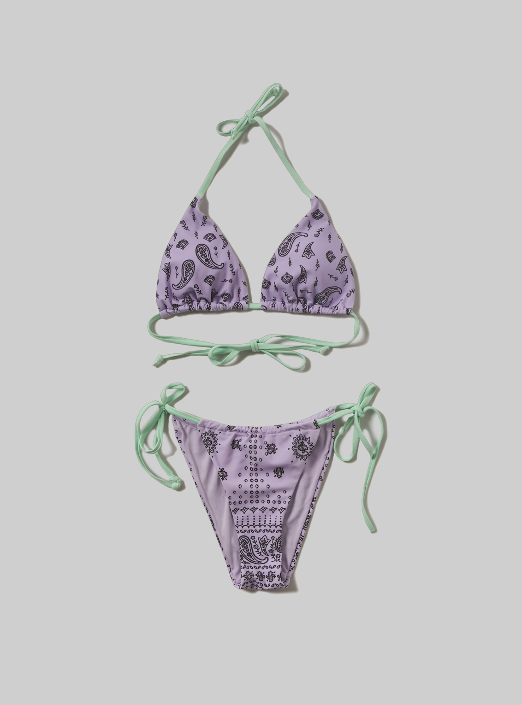 Costume de bain en tissu recycl&eacute; avec haut &agrave; nouer, PAISLEY