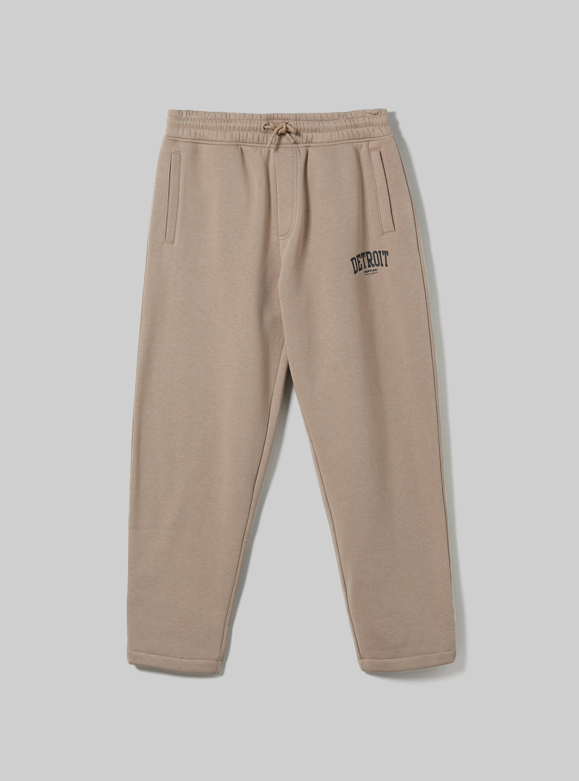 Jogger con estampado universitario, BG1 BEIGE DARK