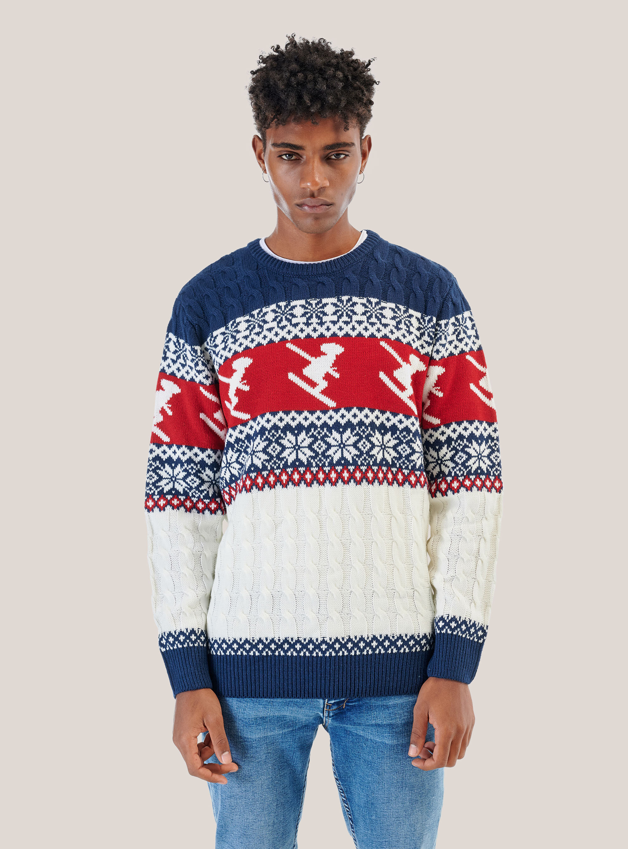 JACQUARD PATTERN PULLOVER
