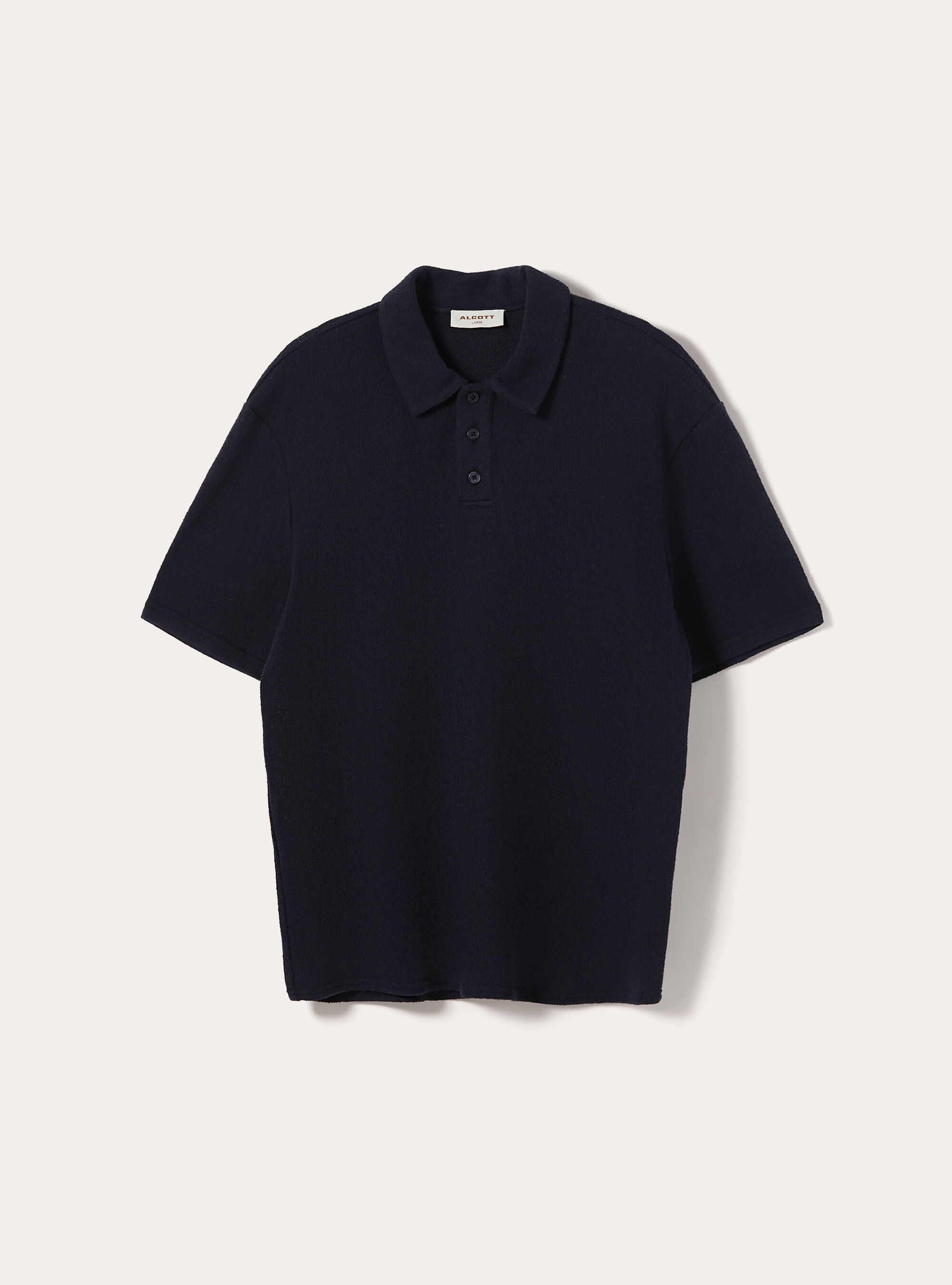 Polo effetto maglia regular fit, NA1 NAVY DARK