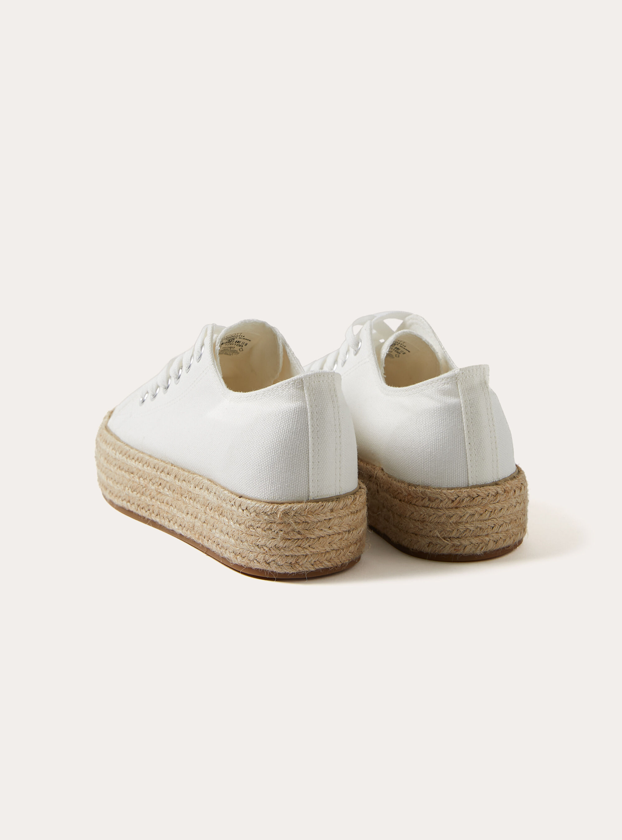 Sneakers with Raffia Sole, WH2 WHITE
