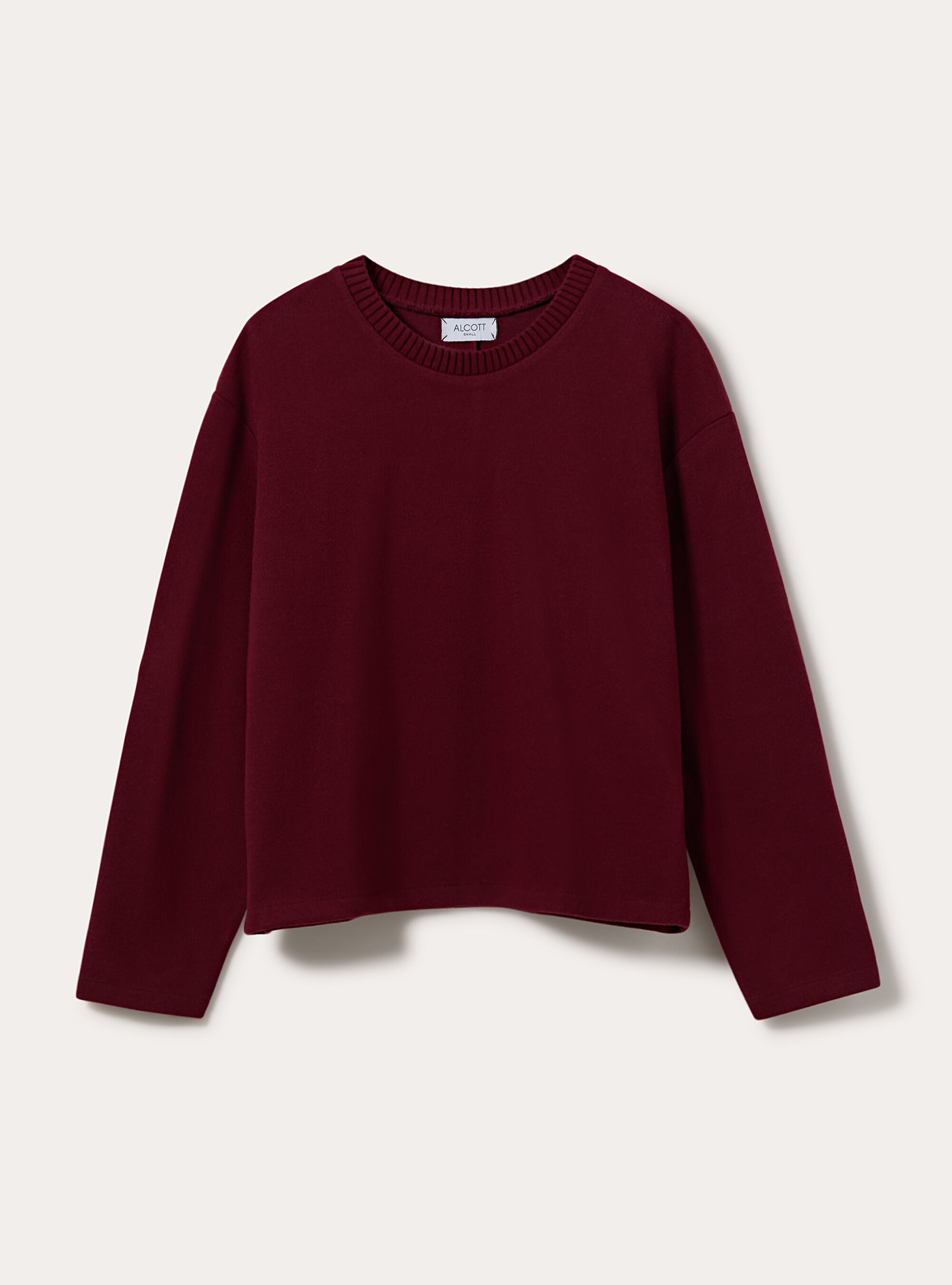Maglia collo rotondo, BO1 BORDEAUX DARK