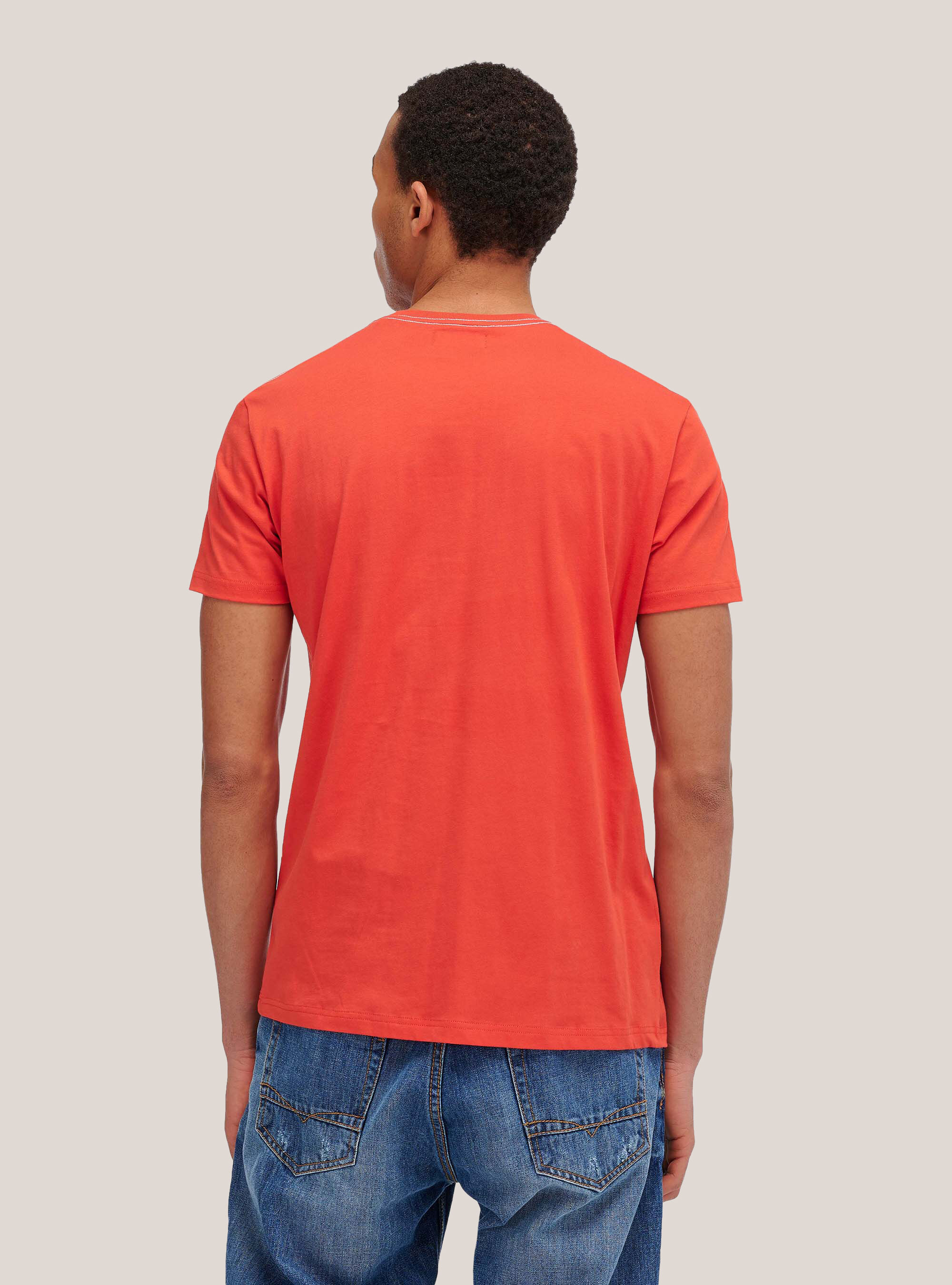 T-shirt with Alcott logo, C0045 CORAL