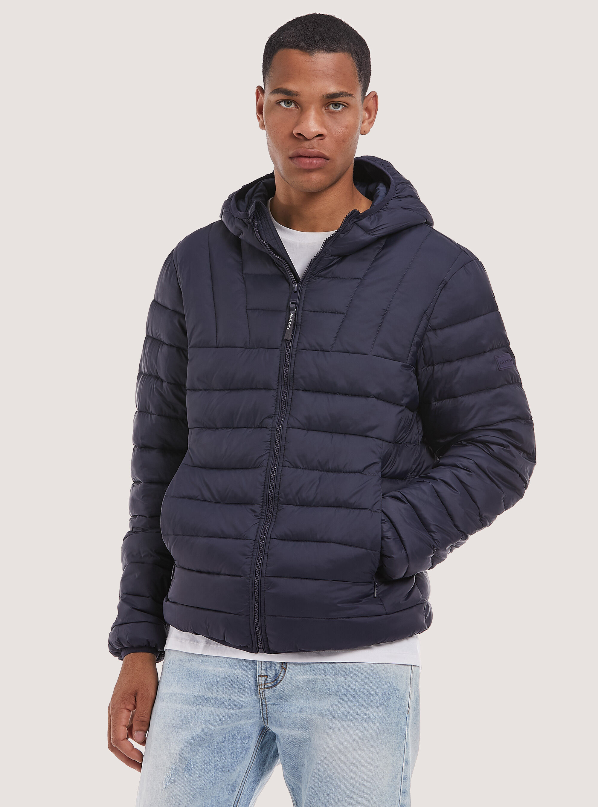 Monogram tape puffer calvin klein discount