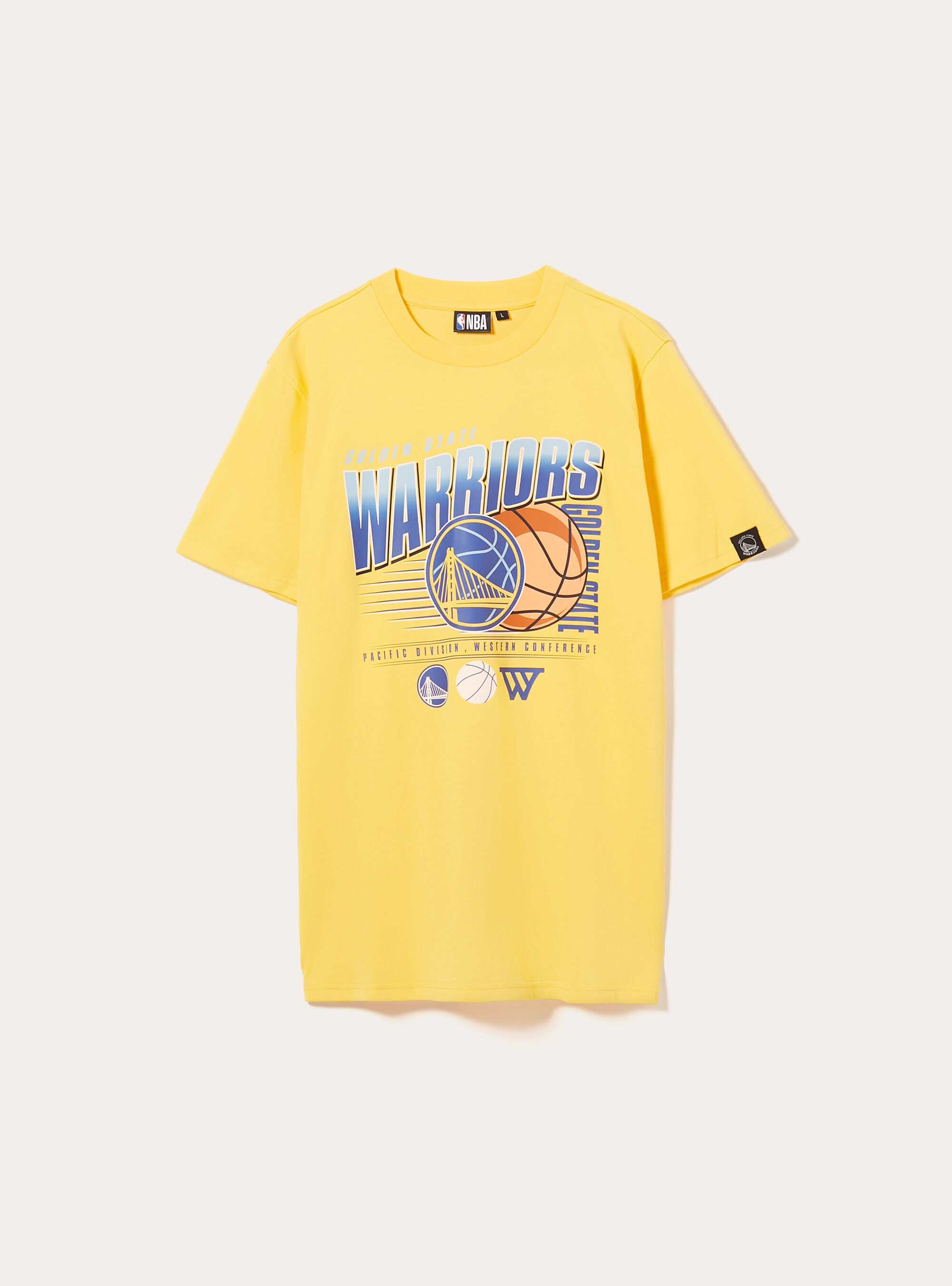 Cotton T-shirt with NBA / Alcott print, YE2 YELLOW MEDIUM