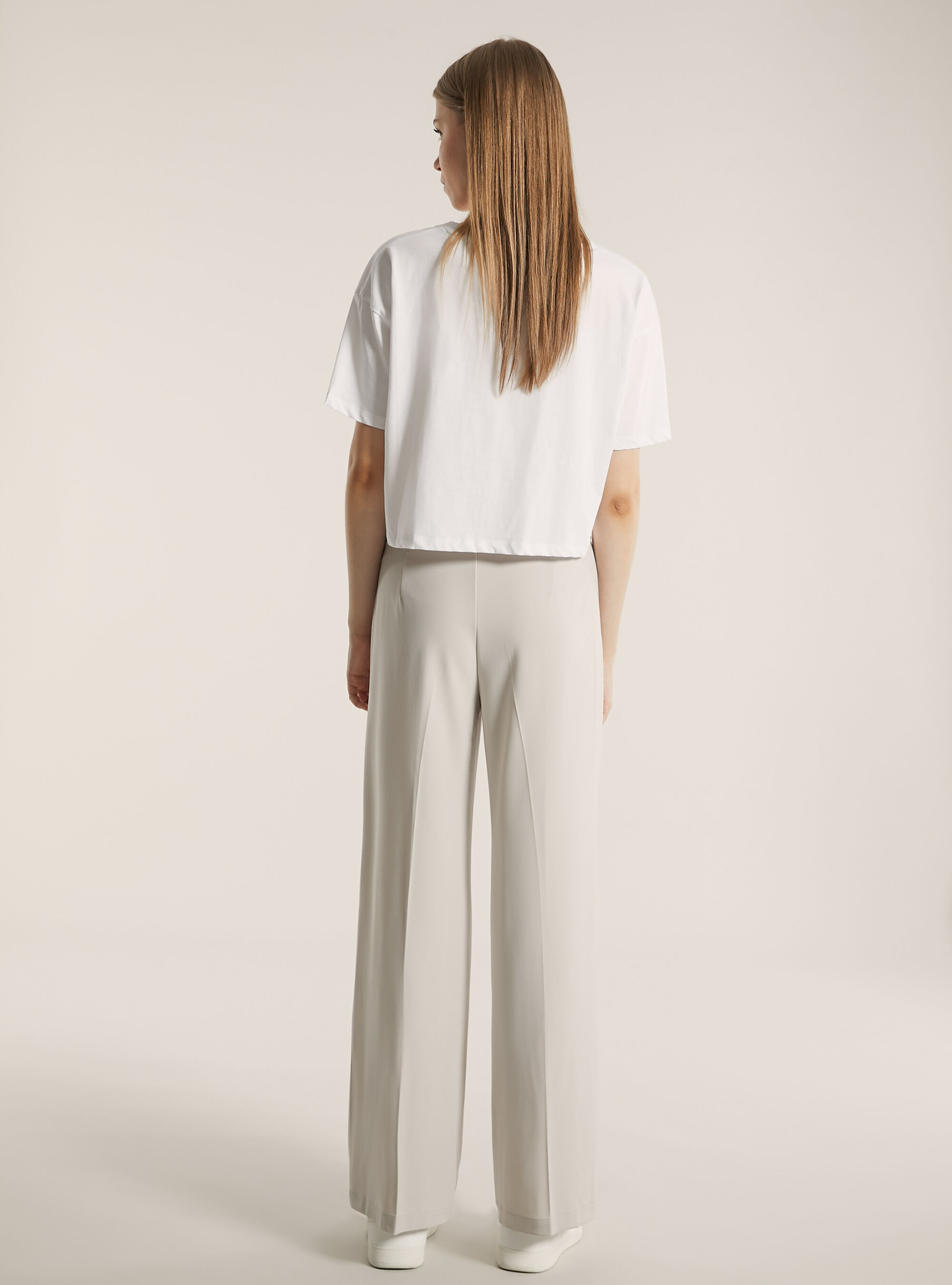 Straight leg wide leg tailored trousers, SA3 SAND LIGHT
