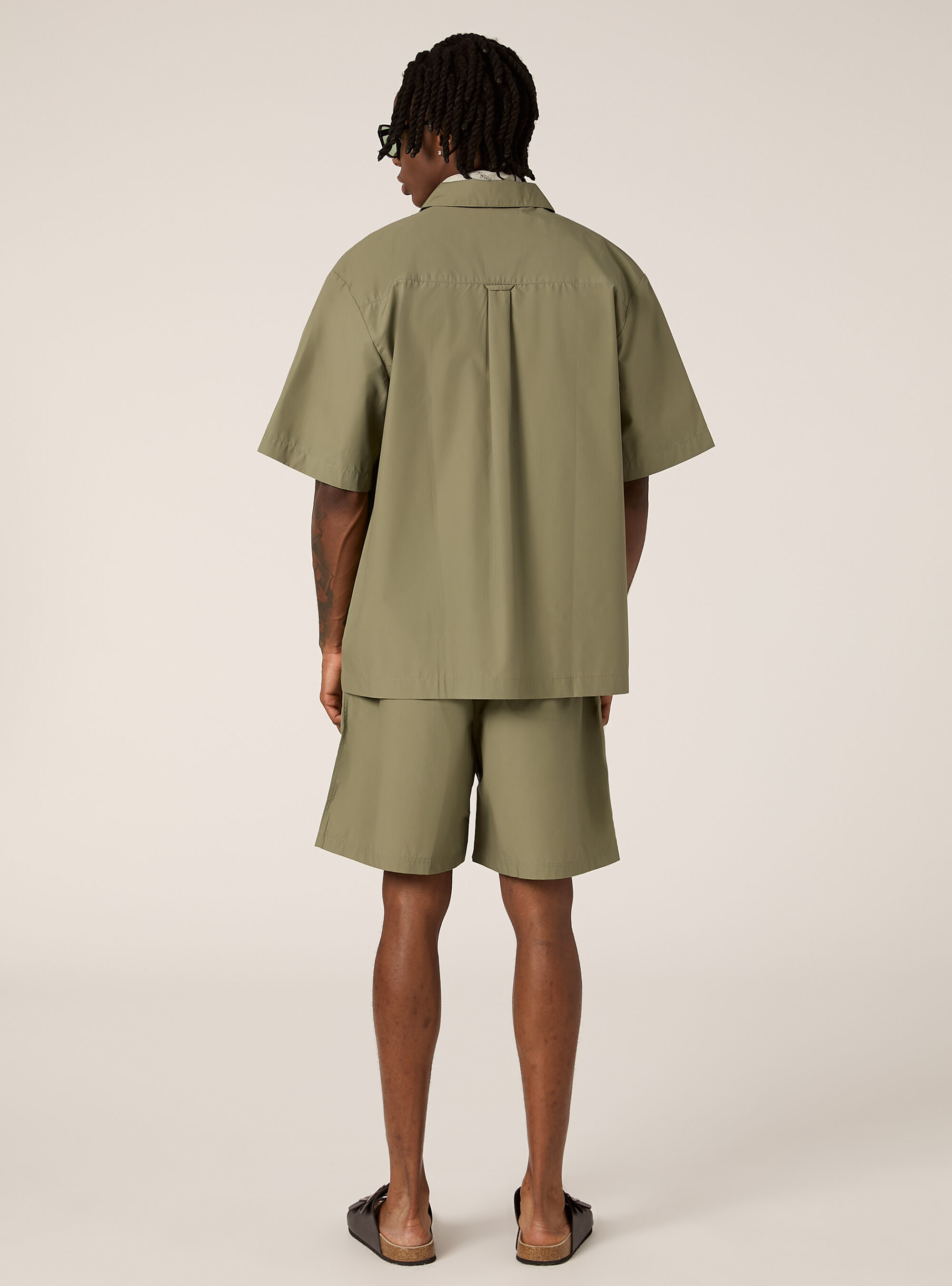 Boxy Fit Poplin Shirt, KY2 KAKY MEDIUM