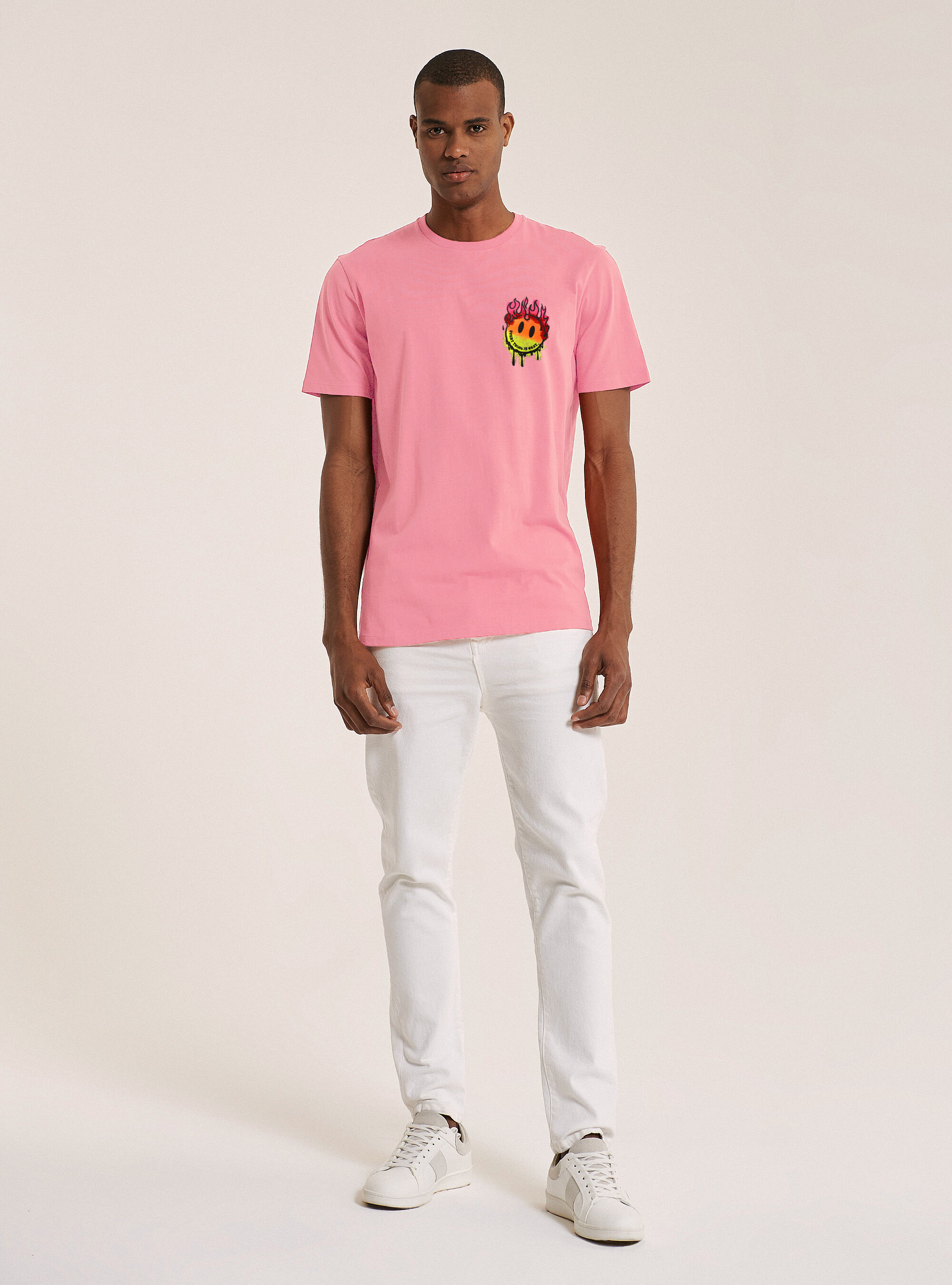 Pink t deals shirt with print