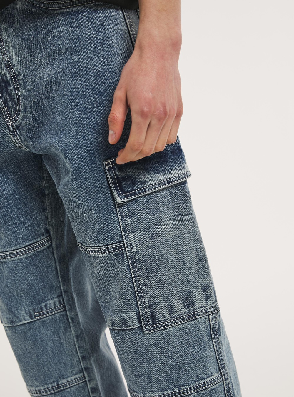 Cargo Uomo Pantaloni Con Tasche Laterali Alcott Cargo Jeans