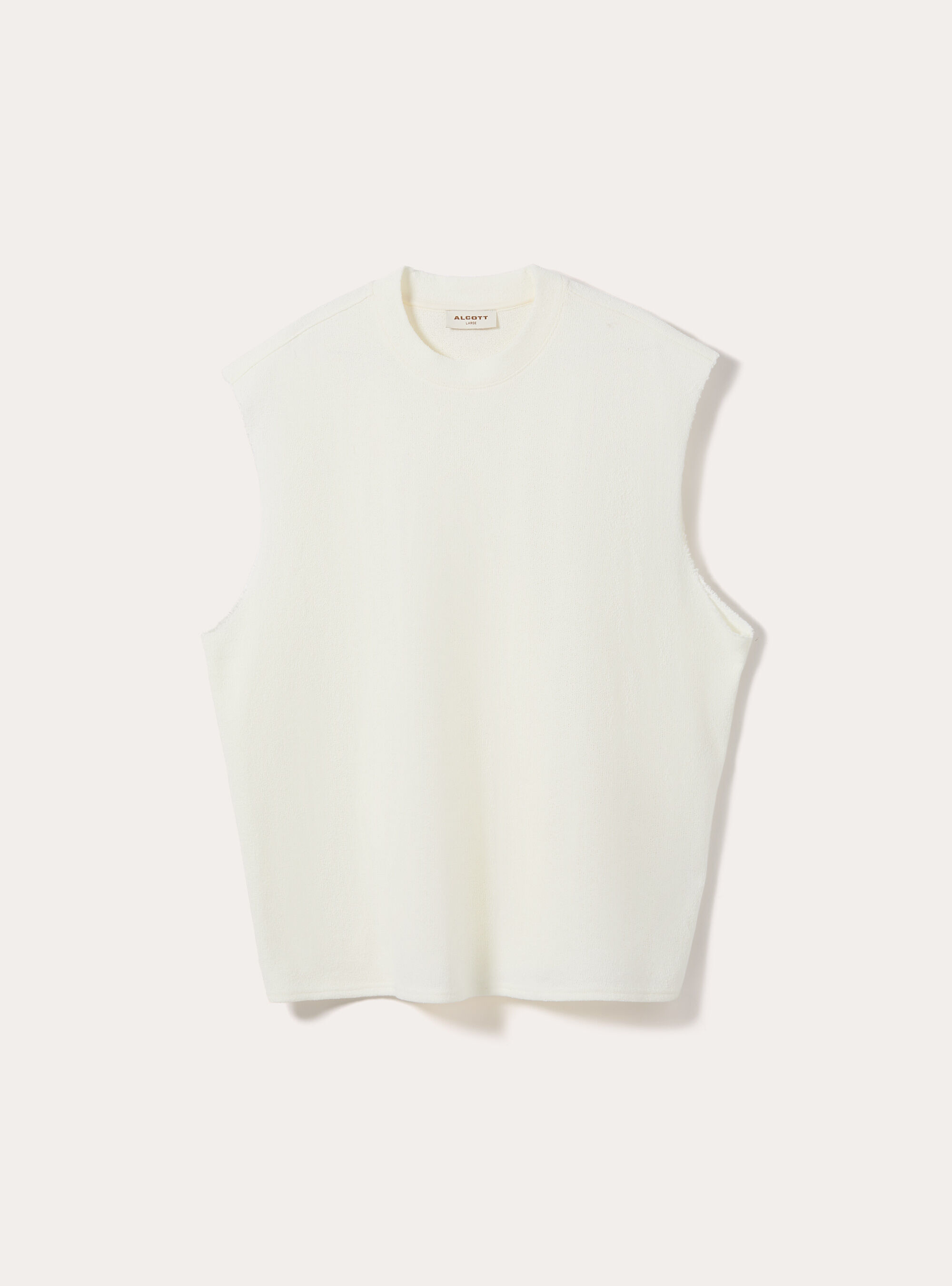 Canotta boxy fit  effetto maglia, WH1 OFF WHITE