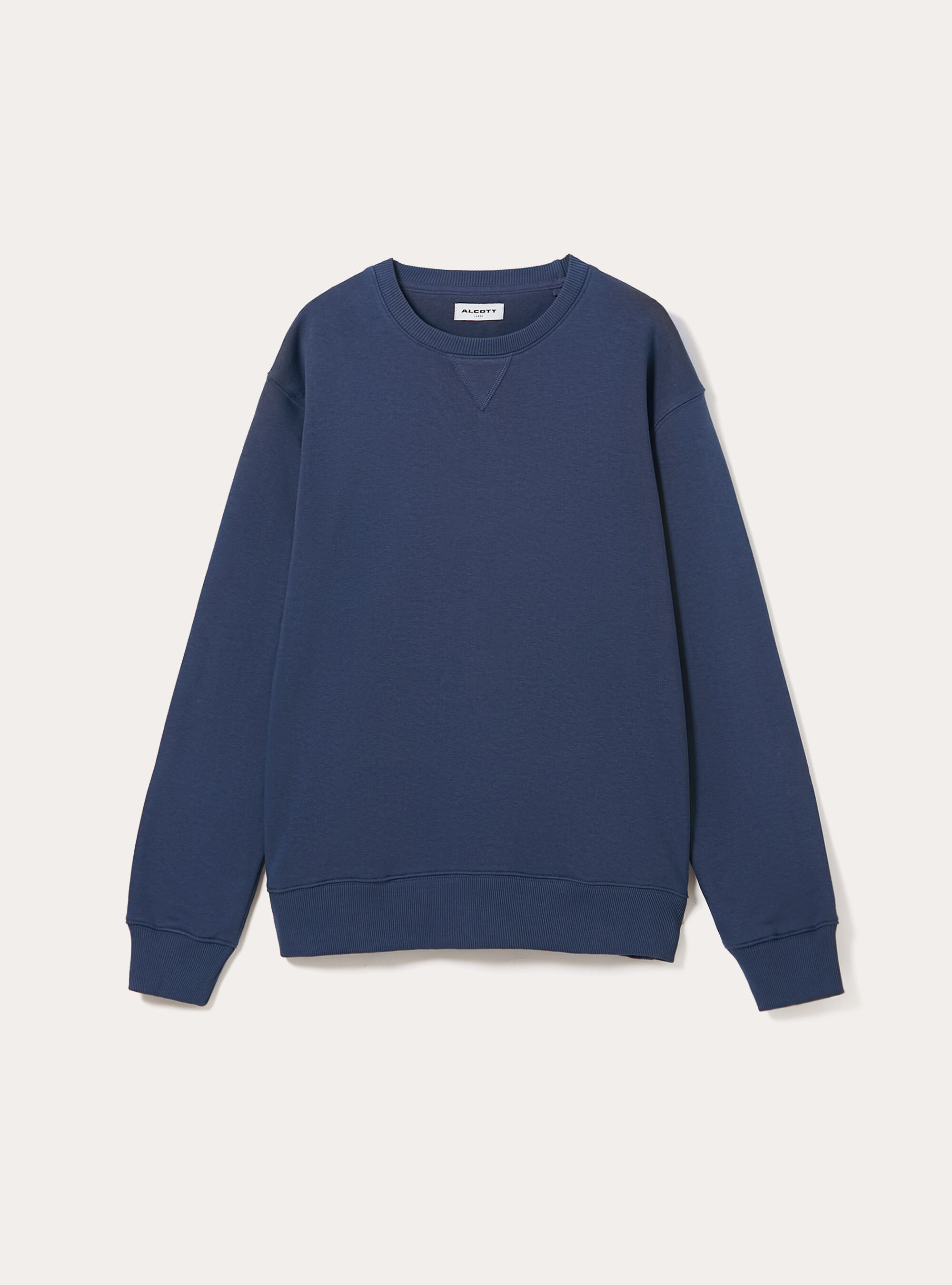 Plain-coloured crew-neck sweatshirt, BL3 BLUE LIGHT