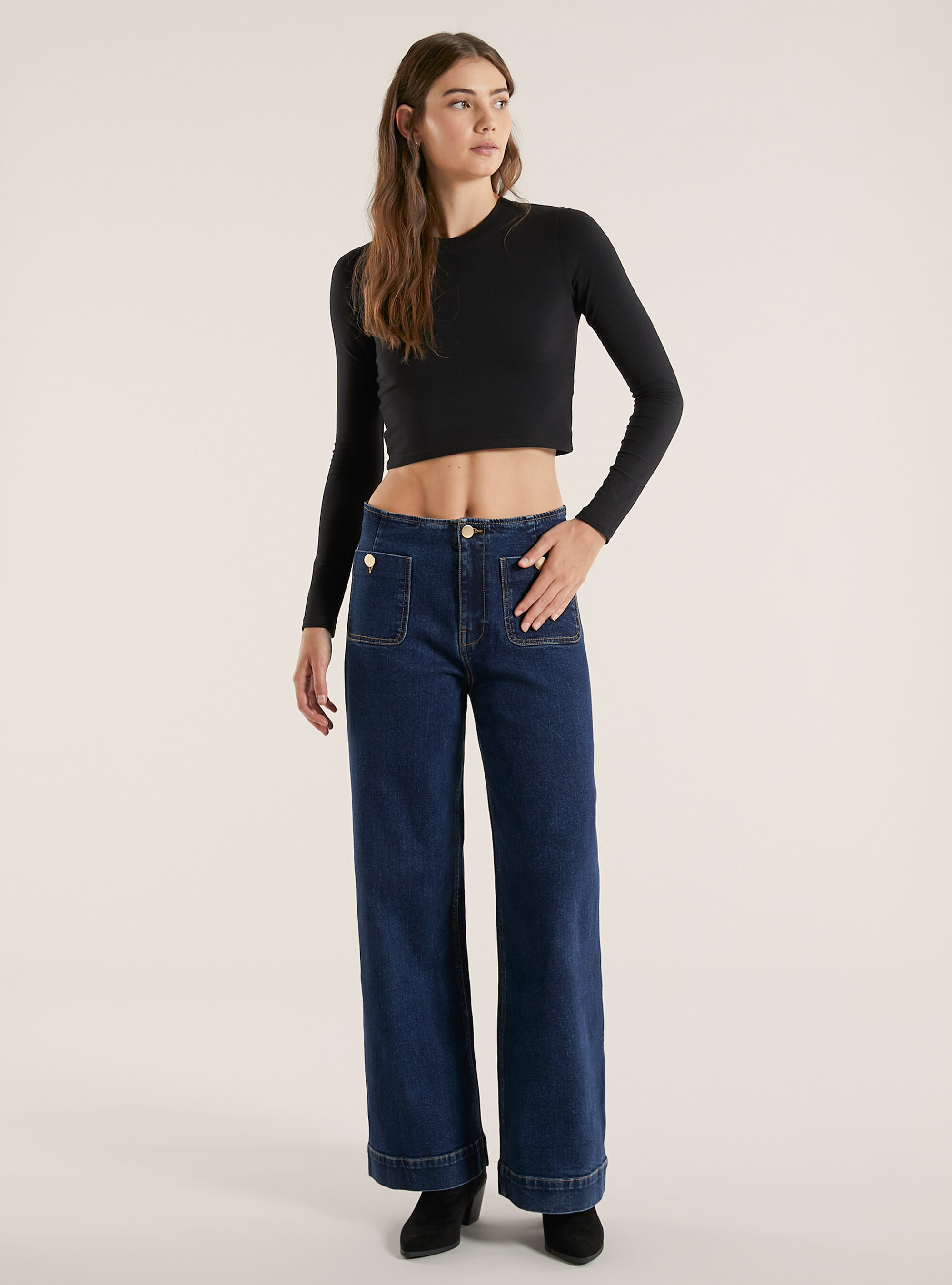 Straight Fit Jeans, D002 MEDIUM DARK BLUE