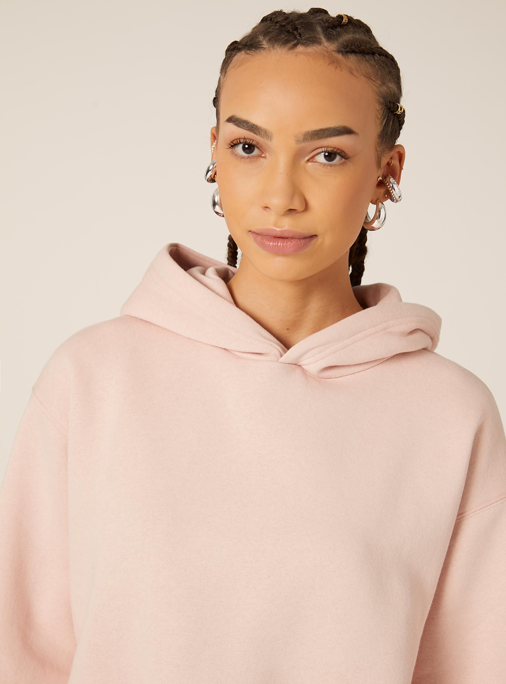 Boxy fit hooded sweatshirt, PK2 PINK MEDIUM