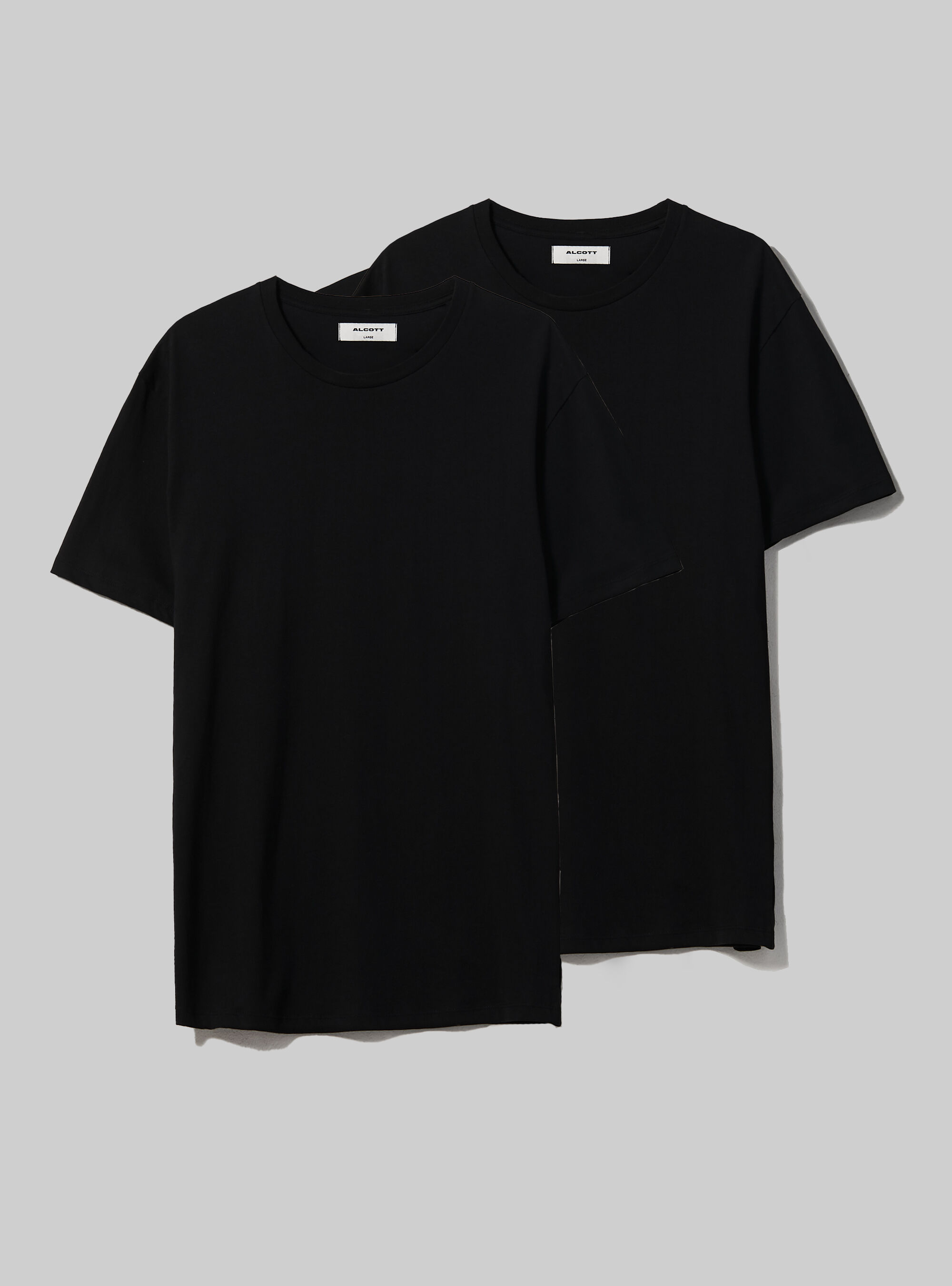 Lot de 2 t-shirts en coton, BK1 BLACK