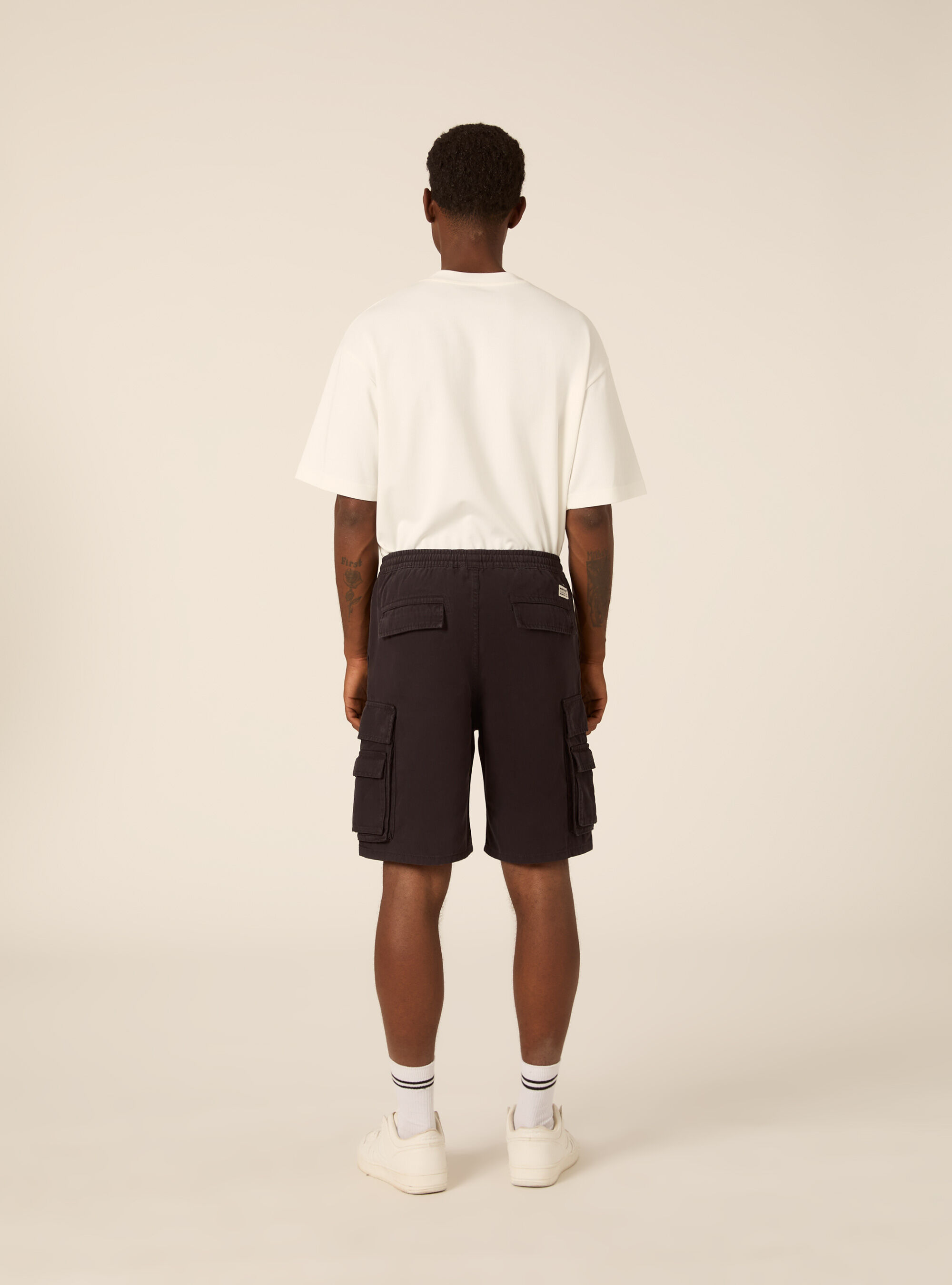 Bermuda cargo utility in canvas, BK1 BLACK