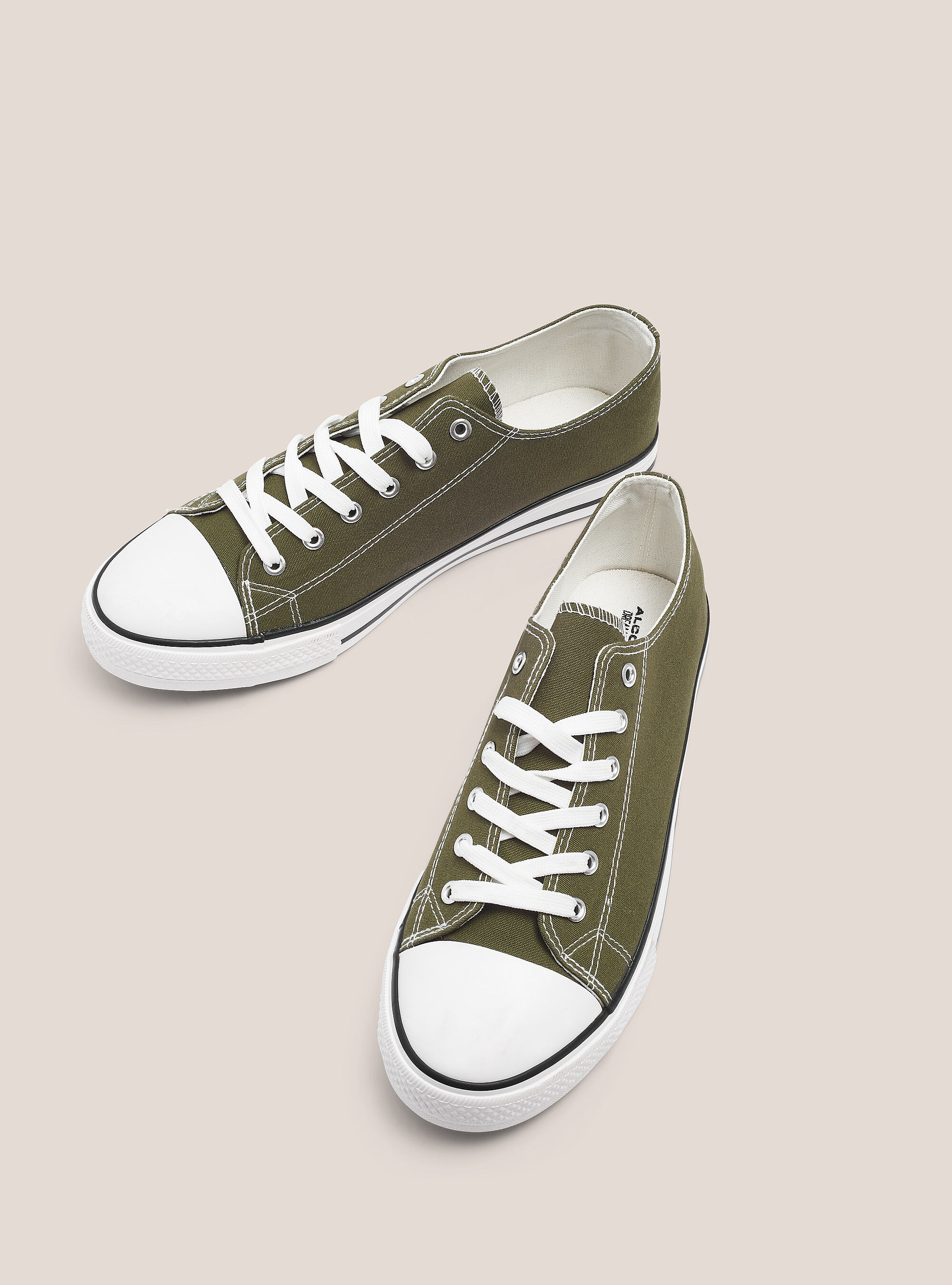 Low trainers in light fabric, C5587 KAKY